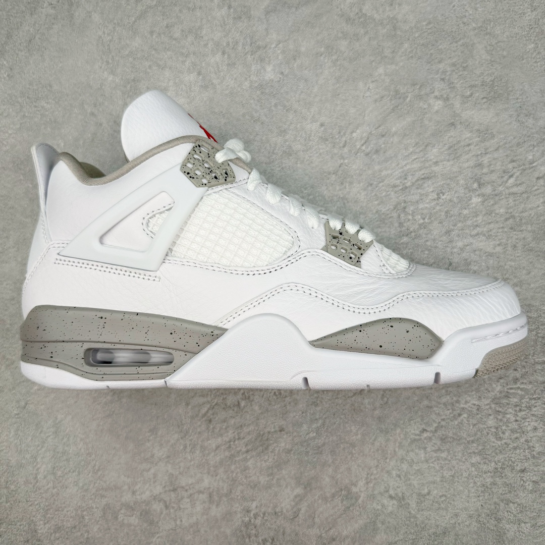 💰390 ＃SZ纯原 Air Jordan AJ4 Retro SE \”White Oreo\”白灰奥利奥 货号：CT8527-100 目前可过各类鉴定或无法鉴定 裸鞋随意操作 第一梯队最新批次 细节多次校对改良 接近完美 细节达到可过鉴定标准 耗时半年巨作 全套原纸板楦头开发 原厂特供皮料加持 确保原汁原味 完美呈现四代版型 一比一鞋头弧度高度鞋身弧度 数据细节工艺流程均保持原鞋一致 原厂TPU网格鞋带扣 正确内里网布 菱角分明不变形无多余毛边 柔软性质感一致于原鞋 原厂织唛标 原厂飞人电绣工艺 尾指中部跳三针 独家绑鞋带手法 印刷中底布 四线拉帮 米色美纹纸贴合固定 进口港宝加持 后跟自然饱满 全鞋荧光划线卡点 追求极致完美 每一双都是工艺品 多重QC质检 超越公司货的品控标准 实实在在的免检产品 尺码：40 40.5 41 42 42.5 43 44 44.5 45 46 47.5 48.5 编码：by4936060-运动鞋