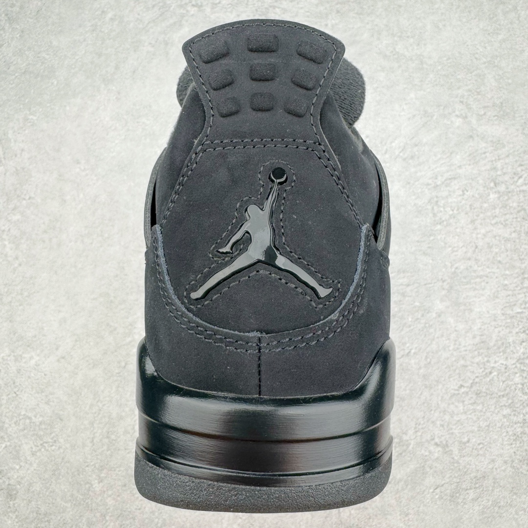 图片[8]-💰390 ＃SZ纯原 Air Jordan AJ4 Retro 黑猫 CU1110-010 目前可过各类鉴定或无法鉴定 裸鞋随意操作 第一梯队最新批次 细节多次校对改良 接近完美 细节达到可过鉴定标准 耗时半年巨作 全套原纸板楦头开发 原厂特供皮料加持 确保原汁原味 完美呈现四代版型 一比一鞋头弧度高度鞋身弧度 数据细节工艺流程均保持原鞋一致 原厂TPU网格鞋带扣 正确内里网布 菱角分明不变形无多余毛边 柔软性质感一致于原鞋 原厂织唛标 原厂飞人电绣工艺 尾指中部跳三针 独家绑鞋带手法 印刷中底布 四线拉帮 米色美纹纸贴合固定 进口港宝加持 后跟自然饱满 全鞋荧光划线卡点 追求极致完美 每一双都是工艺品 多重QC质检 超越公司货的品控标准 实实在在的免检产品 尺码：40 40.5 41 42 42.5 43 44 44.5 45 46 47.5 48.5 编码：by4936060-运动鞋