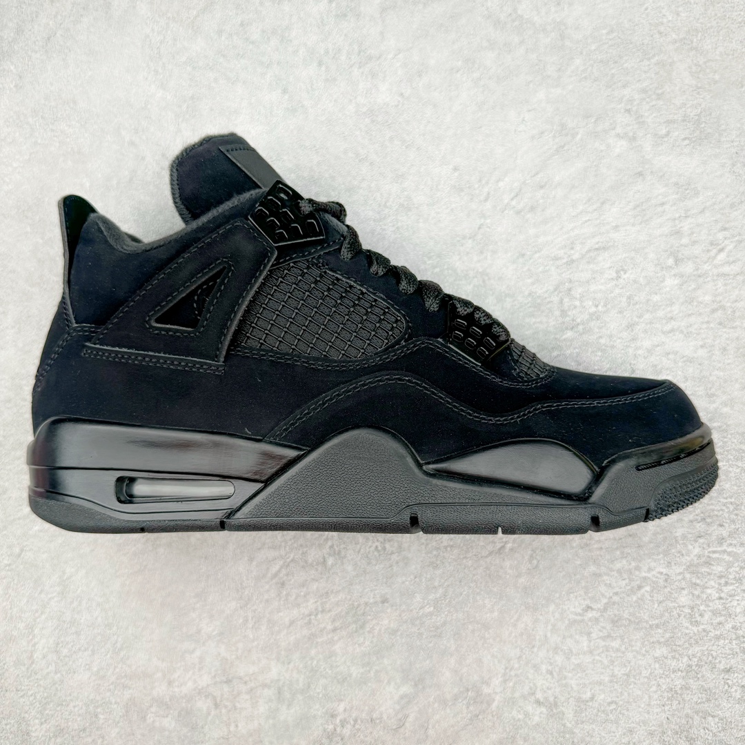 💰390 ＃SZ纯原 Air Jordan AJ4 Retro 黑猫 CU1110-010 目前可过各类鉴定或无法鉴定 裸鞋随意操作 第一梯队最新批次 细节多次校对改良 接近完美 细节达到可过鉴定标准 耗时半年巨作 全套原纸板楦头开发 原厂特供皮料加持 确保原汁原味 完美呈现四代版型 一比一鞋头弧度高度鞋身弧度 数据细节工艺流程均保持原鞋一致 原厂TPU网格鞋带扣 正确内里网布 菱角分明不变形无多余毛边 柔软性质感一致于原鞋 原厂织唛标 原厂飞人电绣工艺 尾指中部跳三针 独家绑鞋带手法 印刷中底布 四线拉帮 米色美纹纸贴合固定 进口港宝加持 后跟自然饱满 全鞋荧光划线卡点 追求极致完美 每一双都是工艺品 多重QC质检 超越公司货的品控标准 实实在在的免检产品 尺码：40 40.5 41 42 42.5 43 44 44.5 45 46 47.5 48.5 编码：by4936060-运动鞋