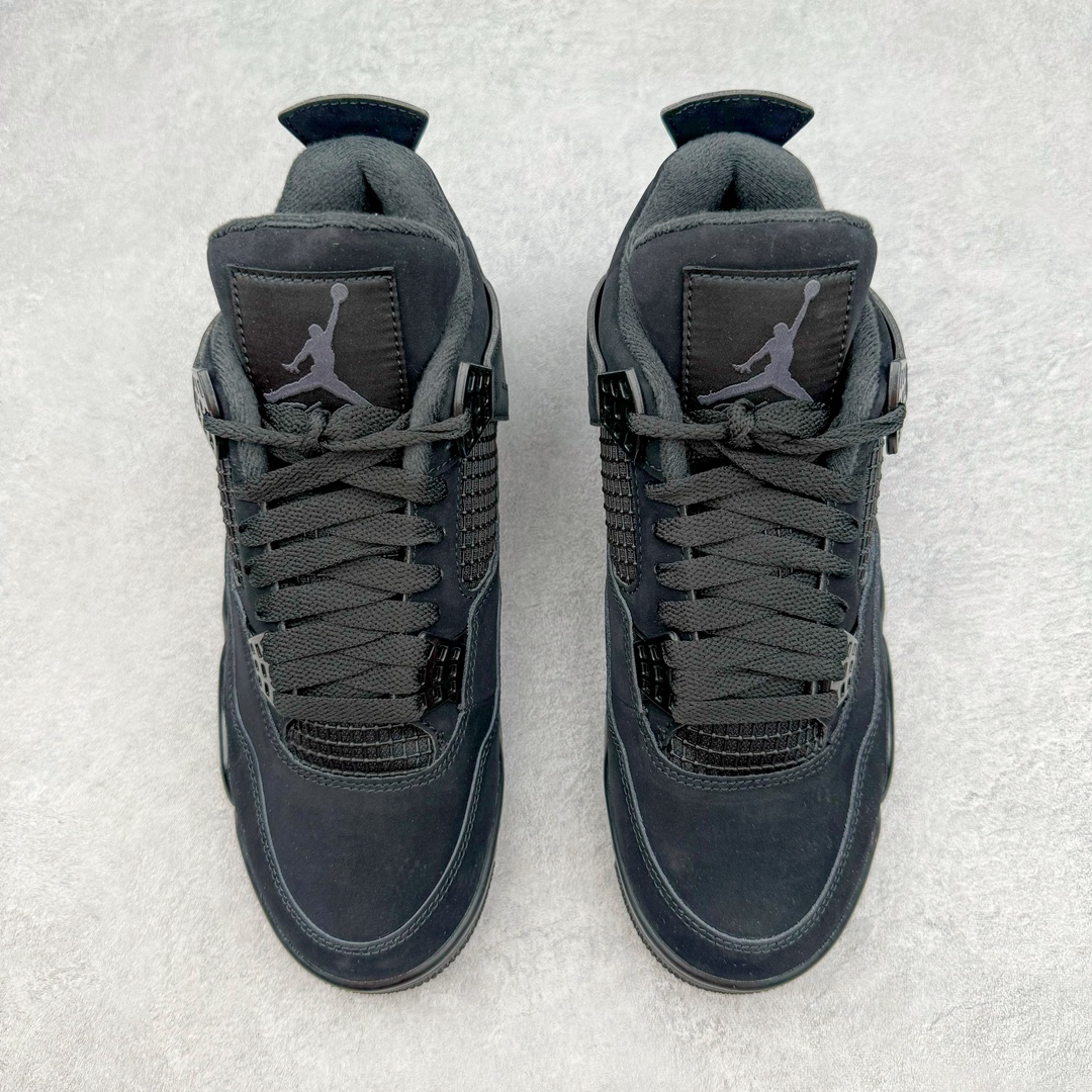 图片[2]-💰390 ＃SZ纯原 Air Jordan AJ4 Retro 黑猫 CU1110-010 目前可过各类鉴定或无法鉴定 裸鞋随意操作 第一梯队最新批次 细节多次校对改良 接近完美 细节达到可过鉴定标准 耗时半年巨作 全套原纸板楦头开发 原厂特供皮料加持 确保原汁原味 完美呈现四代版型 一比一鞋头弧度高度鞋身弧度 数据细节工艺流程均保持原鞋一致 原厂TPU网格鞋带扣 正确内里网布 菱角分明不变形无多余毛边 柔软性质感一致于原鞋 原厂织唛标 原厂飞人电绣工艺 尾指中部跳三针 独家绑鞋带手法 印刷中底布 四线拉帮 米色美纹纸贴合固定 进口港宝加持 后跟自然饱满 全鞋荧光划线卡点 追求极致完美 每一双都是工艺品 多重QC质检 超越公司货的品控标准 实实在在的免检产品 尺码：40 40.5 41 42 42.5 43 44 44.5 45 46 47.5 48.5 编码：by4936060-运动鞋