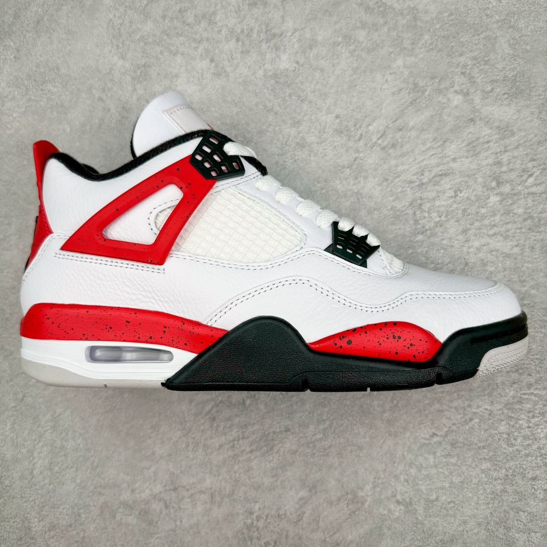 💰390 ＃SZ纯原 Air Jordan AJ4 Retro 白黑红 红水泥 DH6927-161 目前可过各类鉴定或无法鉴定 裸鞋随意操作 第一梯队最新批次 细节多次校对改良 接近完美 细节达到可过鉴定标准 耗时半年巨作 全套原纸板楦头开发 原厂特供皮料加持 确保原汁原味 完美呈现四代版型 一比一鞋头弧度高度鞋身弧度 数据细节工艺流程均保持原鞋一致 原厂TPU网格鞋带扣 正确内里网布 菱角分明不变形无多余毛边 柔软性质感一致于原鞋 原厂织唛标 原厂飞人电绣工艺 尾指中部跳三针 独家绑鞋带手法 印刷中底布 四线拉帮 米色美纹纸贴合固定 进口港宝加持 后跟自然饱满 全鞋荧光划线卡点 追求极致完美 每一双都是工艺品 多重QC质检 超越公司货的品控标准 实实在在的免检产品 尺码：40 40.5 41 42 42.5 43 44 44.5 45 46 47.5 48.5 编码：by4936060-运动鞋