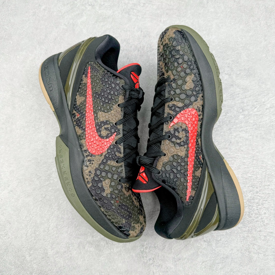 图片[3]-💰760 ＃H12纯原 NK Zoom KOBE 6 Protro 科比六代 军绿迷彩 FQ3546-001 完美复刻公司货 前掌超大Zoom Turbo气垫 后掌EVA缓震 真正的原汁原味 还原ZP脚感 全身鞋材卡料色独家定制 唯一正确喷漆工艺Swoosh 正确凹凸蛇鳞工艺 正确鞋面渐变效果 内全置真动飞态线 独立原厂模具 最大尺码达到48.5码 首批不拼图大几率过验 亲测已过 支持各种高强度实战 无需担心 上脚价 补货周期极长 脚宽建议买大半码 科比系列前掌偏窄 不影响二次销售 支持七天无理由退换 尺码：41 42 42.5 43 44 44.5 45 45.5 46 47.5 48.5 编码：by8936010-运动鞋