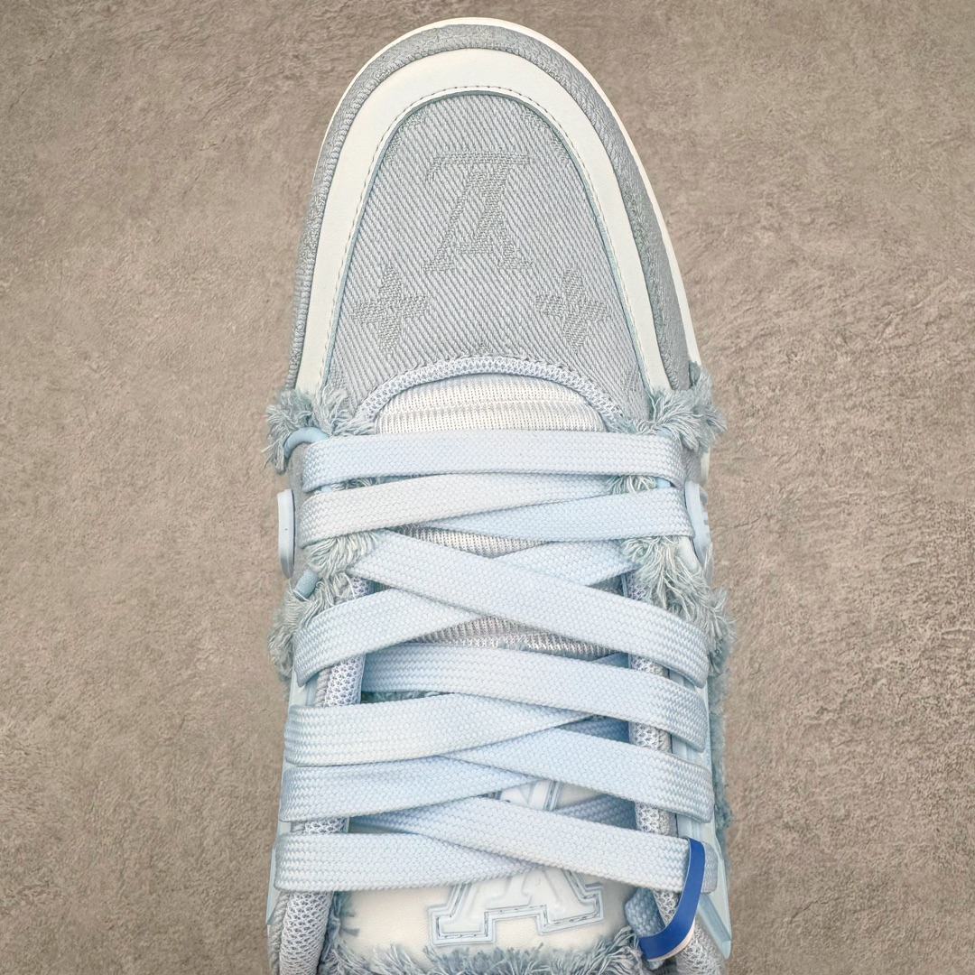 图片[4]-💰560 ＃K纯原 Louis Vuitton Trainer lv时装走秀运动鞋 做旧系列 市场所有版本中综合最强的货品 GD实力大厂出品  全网最全配色更新最快 最成熟的做工稳定的品控  完美鞋型超高的清洁度 零毛边线头瑕疵 全套原楦原纸版原鞋开模 全网最具灵魂的版型 正确原装黄色鞋盒 正确中底印花 鞋面印花3D高频深度立体 全鞋电脑针车 紧密相连 针距密度一致 环保乳胶注塑鞋垫 厚度脚感还原原版 皮面裁剪部位 统一油边封口工艺 原装橡胶大底含胶量大底组合零偏差 专柜全套包装 防尘袋 说明书 质保卡 男女鞋 尺码：35 36 37 38 39 40 41 42 43 44 45 编码：yby6936020-运动鞋