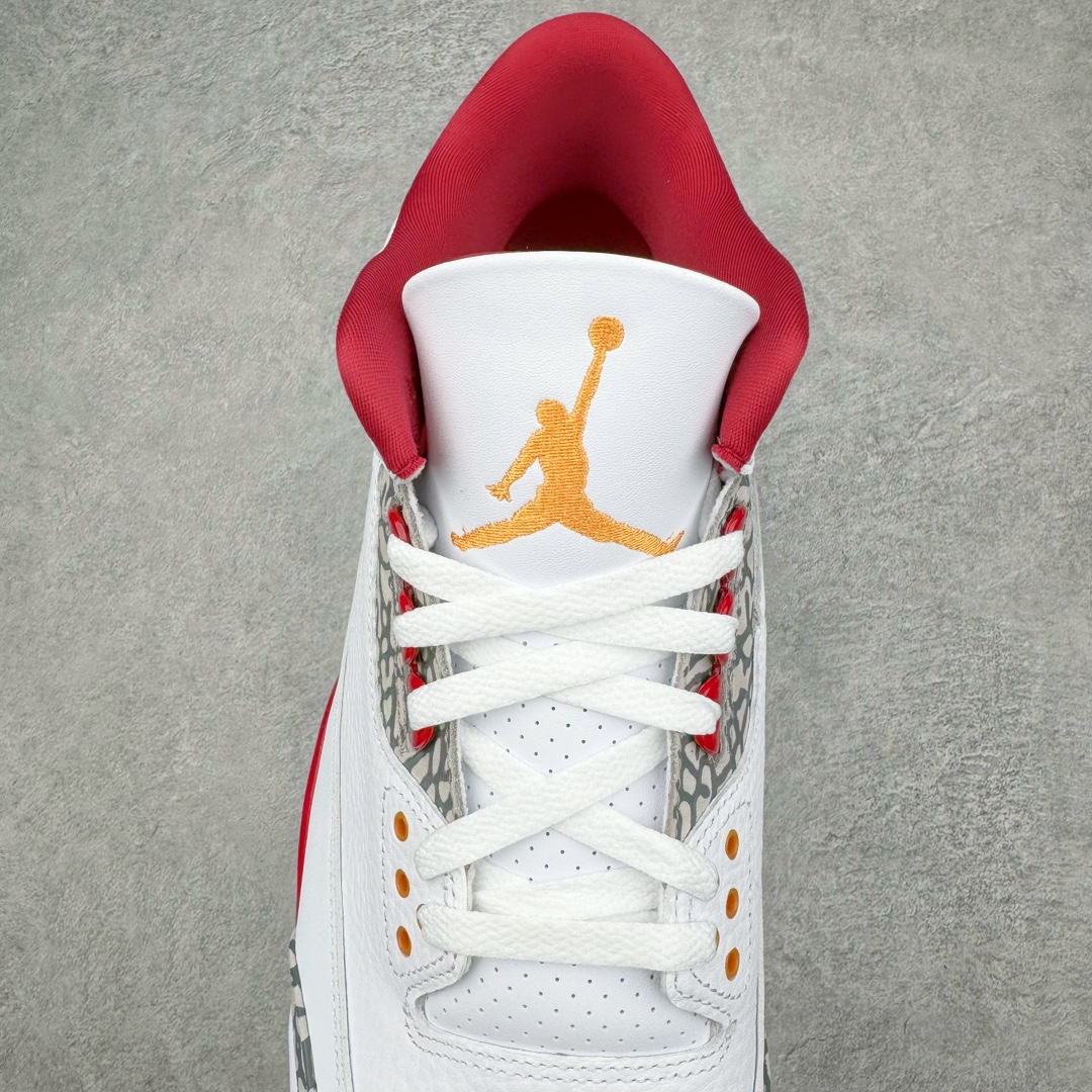 图片[5]-💰390 ＃Lw纯原 Air Jordan AJ3 Retro 白酒红 红雀配色 CT8532-126 圈内最强三代系列 匠心打造 开发时长超过半年 目前可过各类鉴定或无法鉴定 裸鞋随便操作 全套原纸板楦头开发 原厂大底磨具加持立体防滑纹理 原装可视Air Sole气垫 原汁原味最完美的三代版型 唯一正确鞋头趴度弧度高度鞋身腰线 原厂TPU彩虹扎染后跟饰片 正确内里反口里网布 皮料菱角分明不变形无多余毛边 广东原厂zp同批次手工大底描漆拉丝 市场唯一原厂鞋扣模具 原厂织唛标 原厂飞人电绣工艺 尾指中部跳三针 独家绑鞋带手法 印刷中底布 四线拉帮 米色美纹纸贴合固定 进口港宝加持 后跟自然饱满 全鞋荧光划线卡点 追求极致完美 每一双都是工艺品 多重QC质检 超越公司货的品控标准 实实在在的免检产品 SIZE：36 36.5 37.5 38 38.5 39 40 40.5 41 42 42.5 43 44 44.5 45 45.5 46 47.5 48.5 编码：by4936060-运动鞋