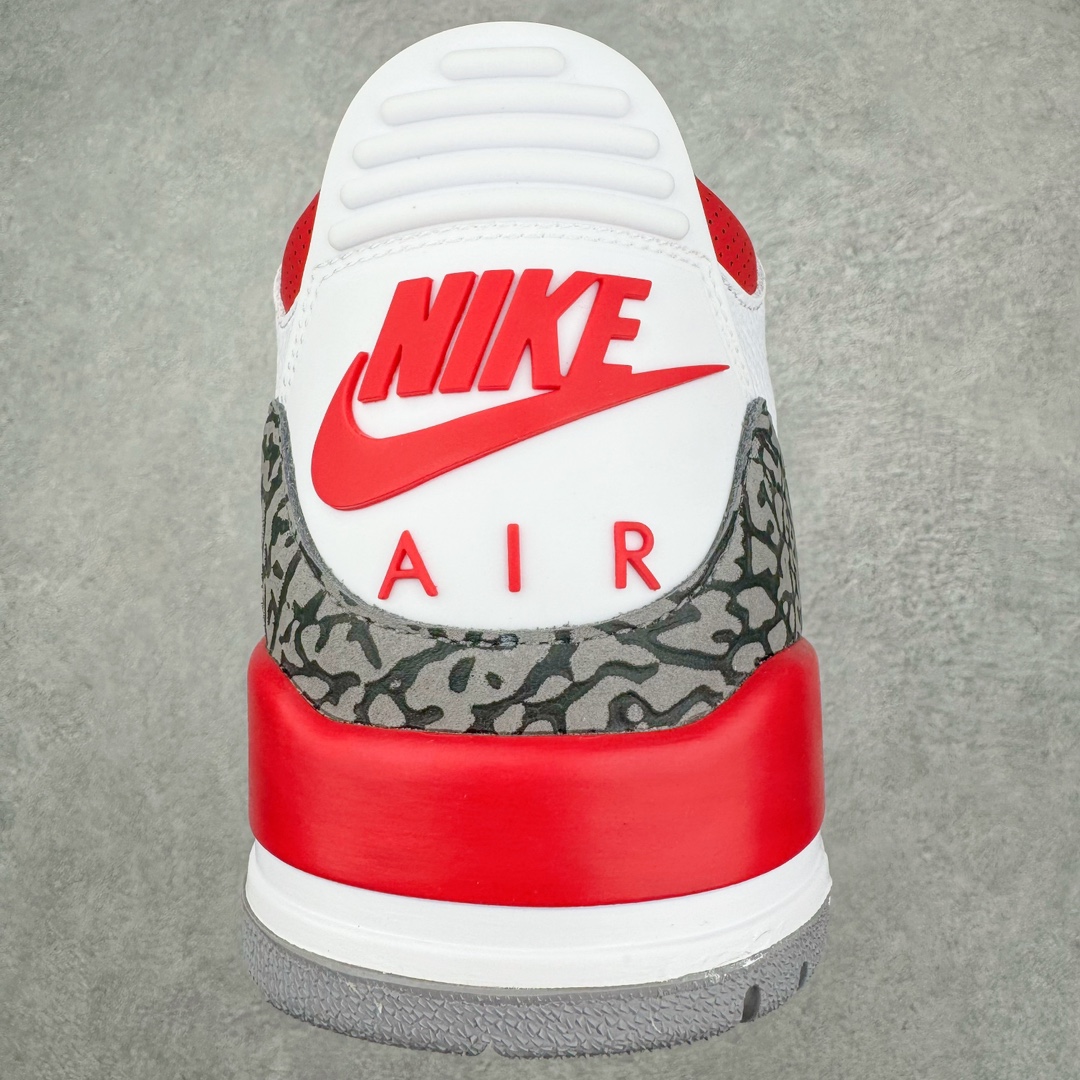 图片[8]-＃Lw纯原 Air Jordan AJ3 Retro 白红 DN3707-160 圈内最强三代系列 匠心打造 开发时长超过半年 目前可过各类鉴定或无法鉴定 裸鞋随便操作 全套原纸板楦头开发 原厂大底磨具加持立体防滑纹理 原装可视Air Sole气垫 原汁原味最完美的三代版型 唯一正确鞋头趴度弧度高度鞋身腰线 原厂TPU彩虹扎染后跟饰片 正确内里反口里网布 皮料菱角分明不变形无多余毛边 广东原厂zp同批次手工大底描漆拉丝 市场唯一原厂鞋扣模具 原厂织唛标 原厂飞人电绣工艺 尾指中部跳三针 独家绑鞋带手法 印刷中底布 四线拉帮 米色美纹纸贴合固定 进口港宝加持 后跟自然饱满 全鞋荧光划线卡点 追求极致完美 每一双都是工艺品 多重QC质检 超越公司货的品控标准 实实在在的免检产品 尺码：36 36.5 37.5 38 38.5 39 40 40.5 41 42 42.5 43 44 44.5 45 45.5 46 47.5 48.5-选品中心