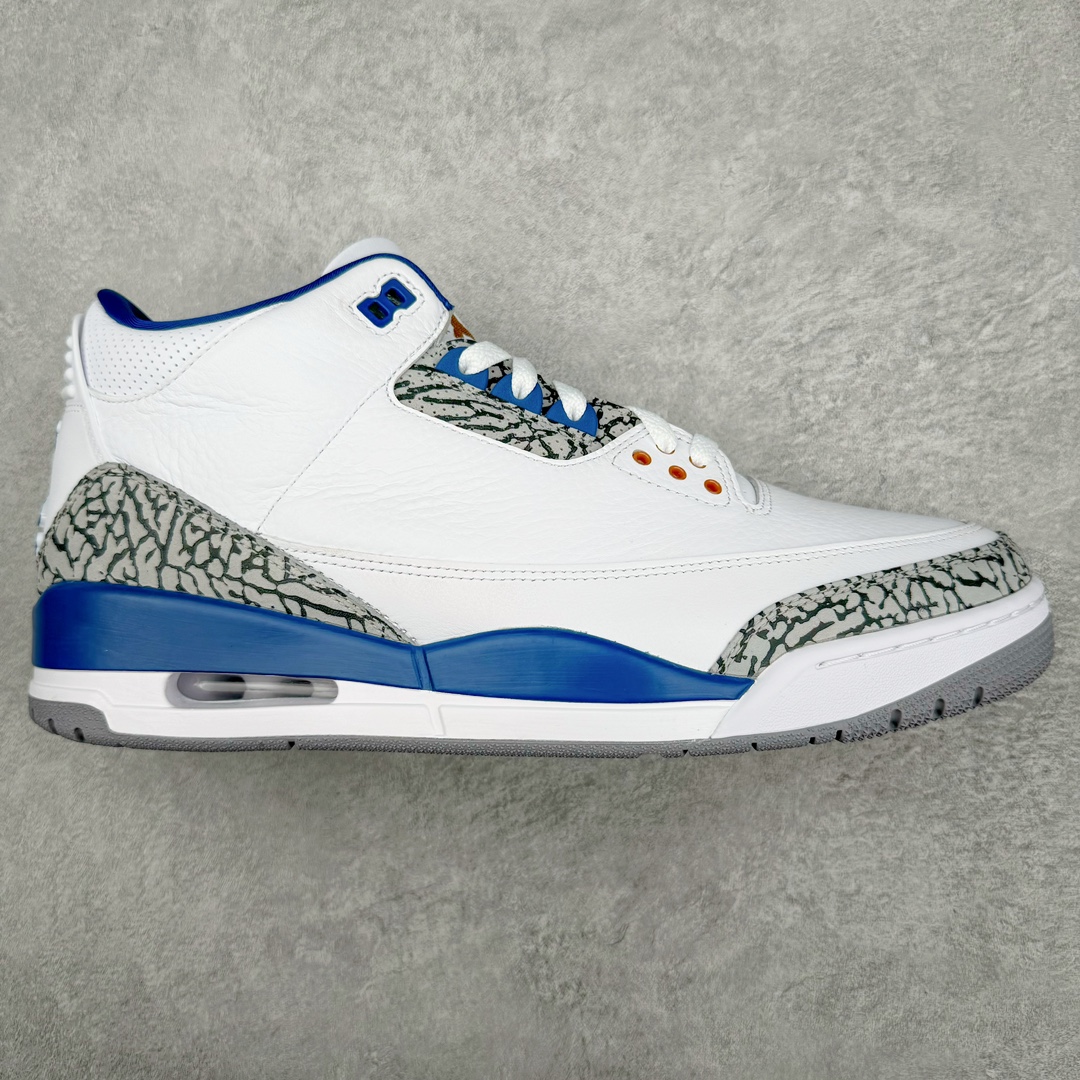 ＃Lw纯原 Air Jordan AJ3 Retro 奇才白蓝 CT8532-148 圈内最强三代系列 匠心打造 开发时长超过半年 目前可过各类鉴定或无法鉴定 裸鞋随便操作 全套原纸板楦头开发 原厂大底磨具加持立体防滑纹理 原装可视Air Sole气垫 原汁原味最完美的三代版型 唯一正确鞋头趴度弧度高度鞋身腰线 原厂TPU彩虹扎染后跟饰片 正确内里反口里网布 皮料菱角分明不变形无多余毛边 广东原厂zp同批次手工大底描漆拉丝 市场唯一原厂鞋扣模具 原厂织唛标 原厂飞人电绣工艺 尾指中部跳三针 独家绑鞋带手法 印刷中底布 四线拉帮 米色美纹纸贴合固定 进口港宝加持 后跟自然饱满 全鞋荧光划线卡点 追求极致完美 每一双都是工艺品 多重QC质检 超越公司货的品控标准 实实在在的免检产品 尺码：36 36.5 37.5 38 38.5 39 40 40.5 41 42 42.5 43 44 44.5 45 45.5 46 47.5 48.5-选品中心