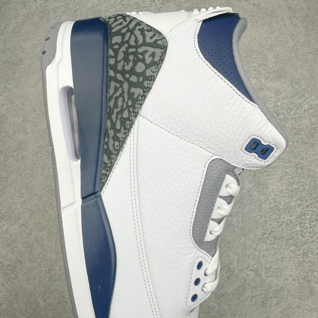 图片[6]-💰390 ＃Lw纯原 Air Jordan AJ3 Retro 午夜蓝 CT8532-140 圈内最强三代系列 匠心打造 开发时长超过半年 目前可过各类鉴定或无法鉴定 裸鞋随便操作 全套原纸板楦头开发 原厂大底磨具加持立体防滑纹理 原装可视Air Sole气垫 原汁原味最完美的三代版型 唯一正确鞋头趴度弧度高度鞋身腰线 原厂TPU彩虹扎染后跟饰片 正确内里反口里网布 皮料菱角分明不变形无多余毛边 广东原厂zp同批次手工大底描漆拉丝 市场唯一原厂鞋扣模具 原厂织唛标 原厂飞人电绣工艺 尾指中部跳三针 独家绑鞋带手法 印刷中底布 四线拉帮 米色美纹纸贴合固定 进口港宝加持 后跟自然饱满 全鞋荧光划线卡点 追求极致完美 每一双都是工艺品 多重QC质检 超越公司货的品控标准 实实在在的免检产品 SIZE：36 36.5 37.5 38 38.5 39 40 40.5 41 42 42.5 43 44 44.5 45 45.5 46 47.5 48.5 编码：by4936060-运动鞋