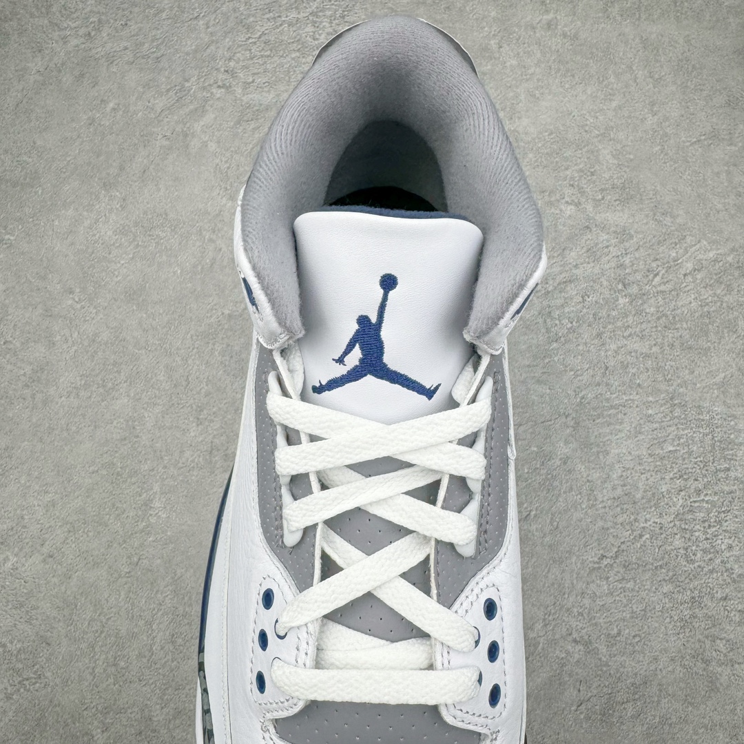 图片[5]-💰390 ＃Lw纯原 Air Jordan AJ3 Retro 午夜蓝 CT8532-140 圈内最强三代系列 匠心打造 开发时长超过半年 目前可过各类鉴定或无法鉴定 裸鞋随便操作 全套原纸板楦头开发 原厂大底磨具加持立体防滑纹理 原装可视Air Sole气垫 原汁原味最完美的三代版型 唯一正确鞋头趴度弧度高度鞋身腰线 原厂TPU彩虹扎染后跟饰片 正确内里反口里网布 皮料菱角分明不变形无多余毛边 广东原厂zp同批次手工大底描漆拉丝 市场唯一原厂鞋扣模具 原厂织唛标 原厂飞人电绣工艺 尾指中部跳三针 独家绑鞋带手法 印刷中底布 四线拉帮 米色美纹纸贴合固定 进口港宝加持 后跟自然饱满 全鞋荧光划线卡点 追求极致完美 每一双都是工艺品 多重QC质检 超越公司货的品控标准 实实在在的免检产品 SIZE：36 36.5 37.5 38 38.5 39 40 40.5 41 42 42.5 43 44 44.5 45 45.5 46 47.5 48.5 编码：by4936060-运动鞋