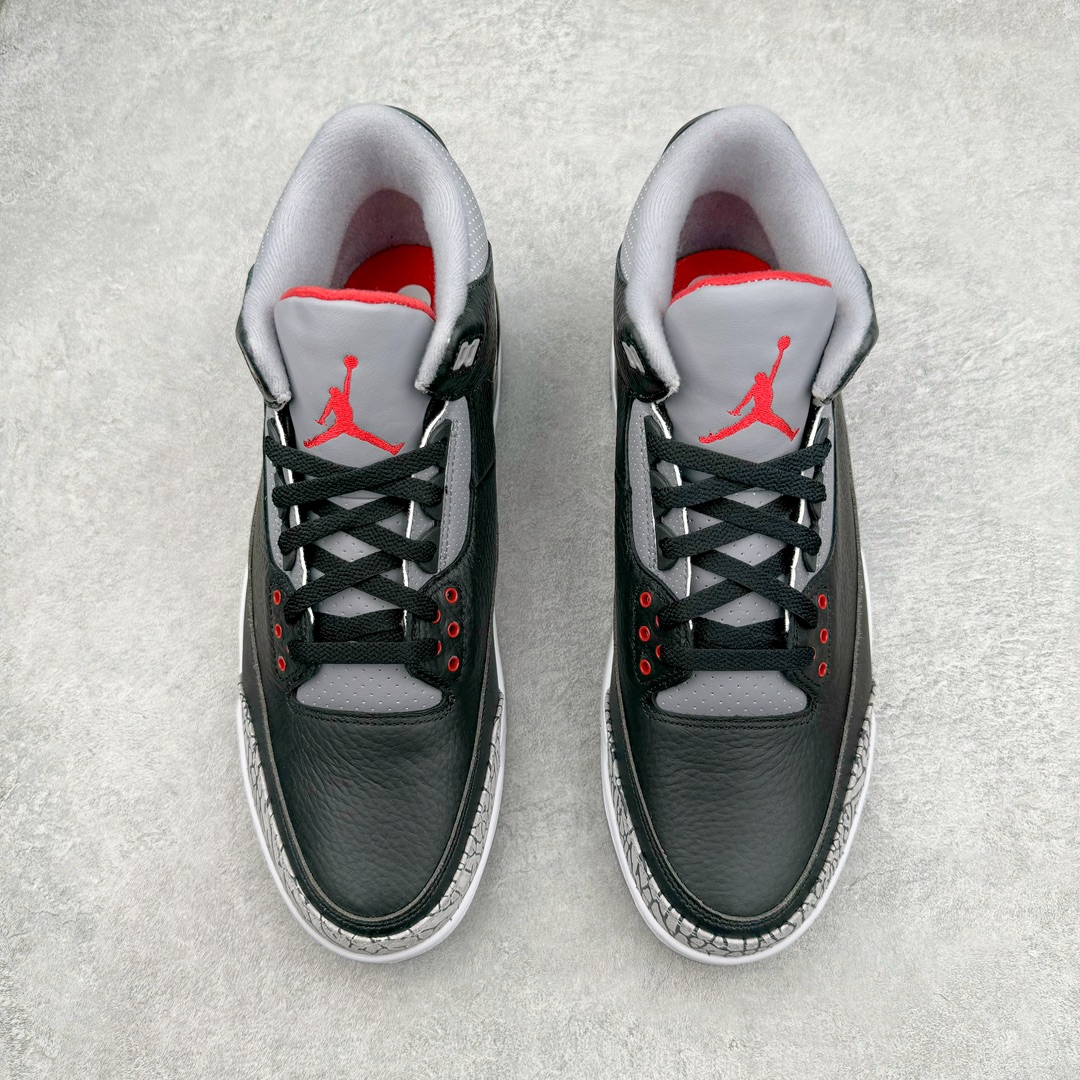 图片[2]-💰390 ＃Lw纯原 Air Jordan AJ3 Retro 黑水泥 854262-001 圈内最强三代系列 匠心打造 开发时长超过半年 目前可过各类鉴定或无法鉴定 裸鞋随便操作 全套原纸板楦头开发 原厂大底磨具加持立体防滑纹理 原装可视Air Sole气垫 原汁原味最完美的三代版型 唯一正确鞋头趴度弧度高度鞋身腰线 原厂TPU彩虹扎染后跟饰片 正确内里反口里网布 皮料菱角分明不变形无多余毛边 广东原厂zp同批次手工大底描漆拉丝 市场唯一原厂鞋扣模具 原厂织唛标 原厂飞人电绣工艺 尾指中部跳三针 独家绑鞋带手法 印刷中底布 四线拉帮 米色美纹纸贴合固定 进口港宝加持 后跟自然饱满 全鞋荧光划线卡点 追求极致完美 每一双都是工艺品 多重QC质检 超越公司货的品控标准 实实在在的免检产品 SIZE：36 36.5 37.5 38 38.5 39 40 40.5 41 42 42.5 43 44 44.5 45 45.5 46 47.5 48.5 编码：by4936060-运动鞋