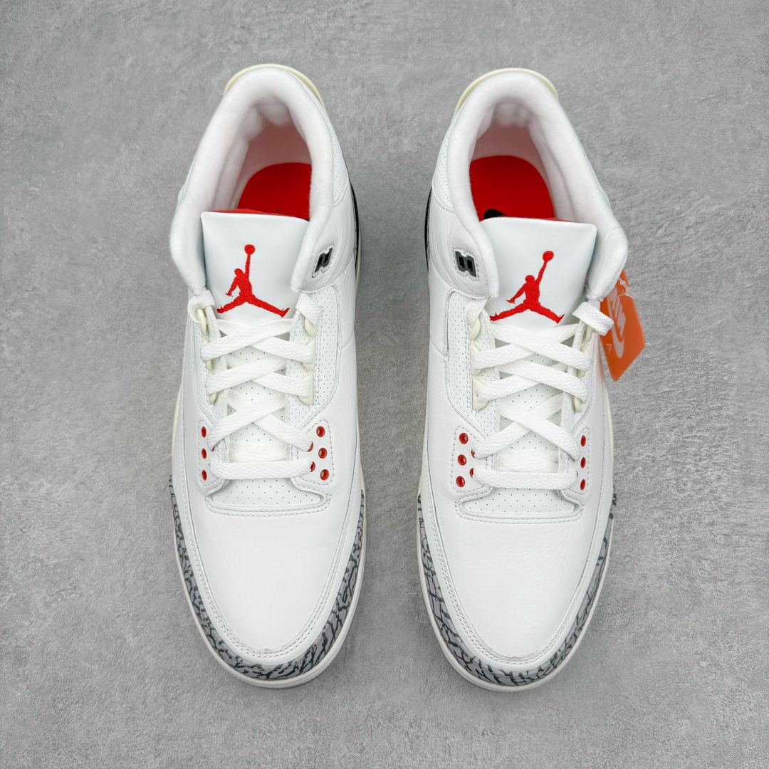 图片[2]-💰390 ＃Lw纯原 Air Jordan AJ3 Retro 做旧白水泥 DN3707-100 圈内最强三代系列 匠心打造 开发时长超过半年 目前可过各类鉴定或无法鉴定 裸鞋随便操作 全套原纸板楦头开发 原厂大底磨具加持立体防滑纹理 原装可视Air Sole气垫 原汁原味最完美的三代版型 唯一正确鞋头趴度弧度高度鞋身腰线 原厂TPU彩虹扎染后跟饰片 正确内里反口里网布 皮料菱角分明不变形无多余毛边 广东原厂zp同批次手工大底描漆拉丝 市场唯一原厂鞋扣模具 原厂织唛标 原厂飞人电绣工艺 尾指中部跳三针 独家绑鞋带手法 印刷中底布 四线拉帮 米色美纹纸贴合固定 进口港宝加持 后跟自然饱满 全鞋荧光划线卡点 追求极致完美 每一双都是工艺品 多重QC质检 超越公司货的品控标准 实实在在的免检产品 SIZE：36 36.5 37.5 38 38.5 39 40 40.5 41 42 42.5 43 44 44.5 45 45.5 46 47.5 48.5 编码：by4936060-运动鞋