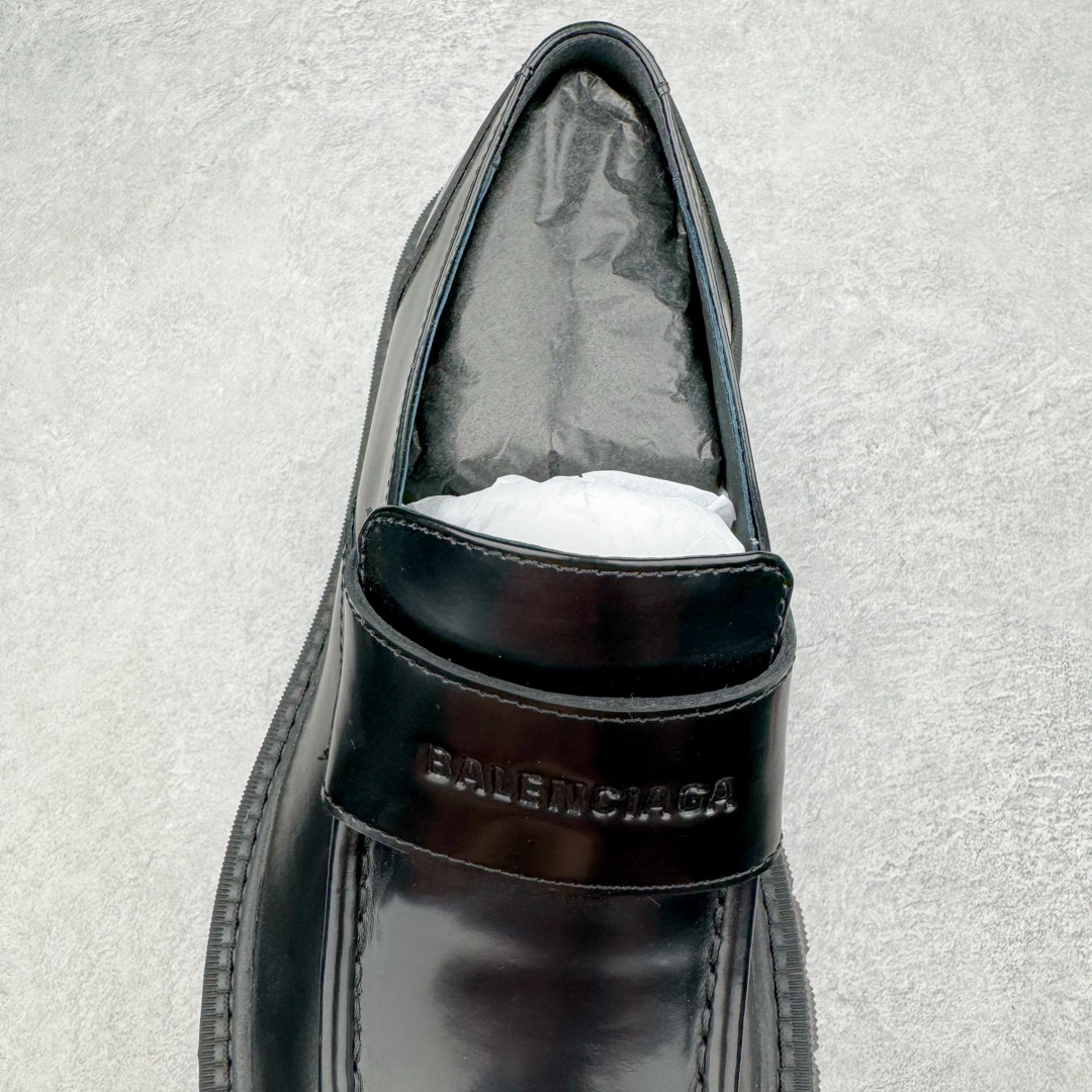 图片[5]-＃GD广顶 Balenciaga Trooper 巴黎世家时尚系带牛皮厚底德比鞋 象征着时尚的前沿 款式典雅而时尚 突显法式高雅气息 众多国内外一线潮流明星上脚加持 舒适鞋面 具有很好的延展性和透气性 外观设计鞋身运用简洁的黑色进行搭配 上脚颜值高 鞋跟耐磨性强 不易打滑 尺码：39-45（偏大一码）-选品中心