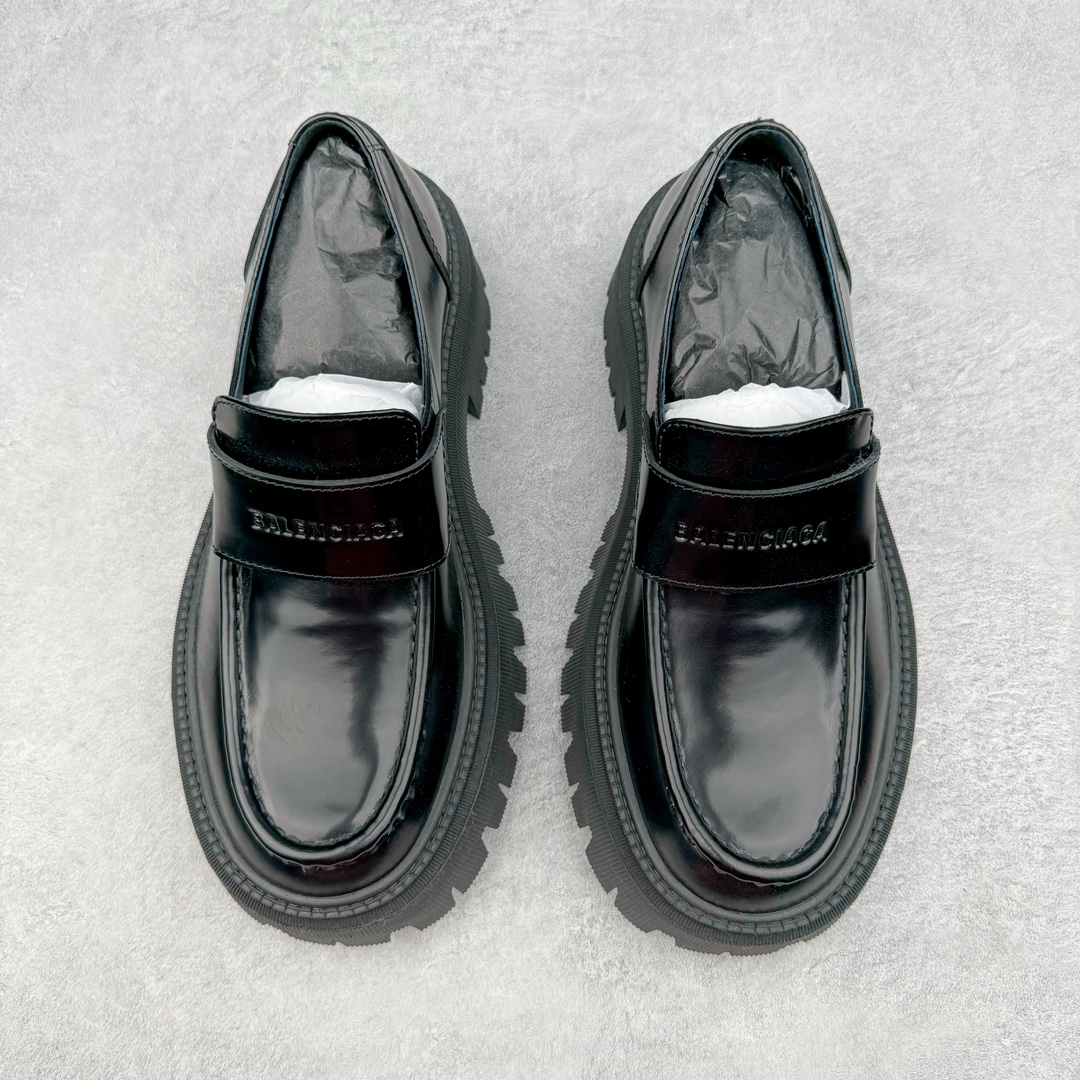 图片[2]-＃GD广顶 Balenciaga Trooper 巴黎世家时尚系带牛皮厚底德比鞋 象征着时尚的前沿 款式典雅而时尚 突显法式高雅气息 众多国内外一线潮流明星上脚加持 舒适鞋面 具有很好的延展性和透气性 外观设计鞋身运用简洁的黑色进行搭配 上脚颜值高 鞋跟耐磨性强 不易打滑 尺码：39-45（偏大一码）-选品中心