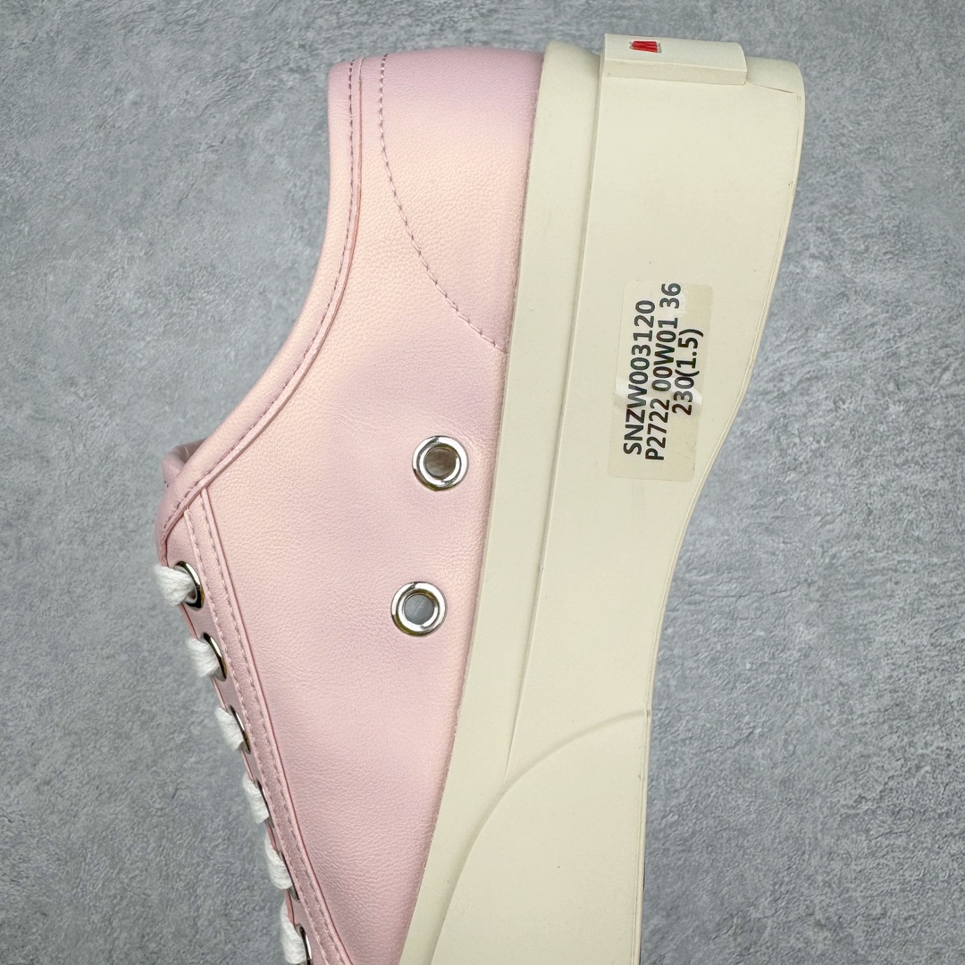 Sneaker in pelle Marchio italiano di lusso - Marni Pablo Mary Jane serie basso pan di spagna fondo spesso versatile Velcro_voghion.com