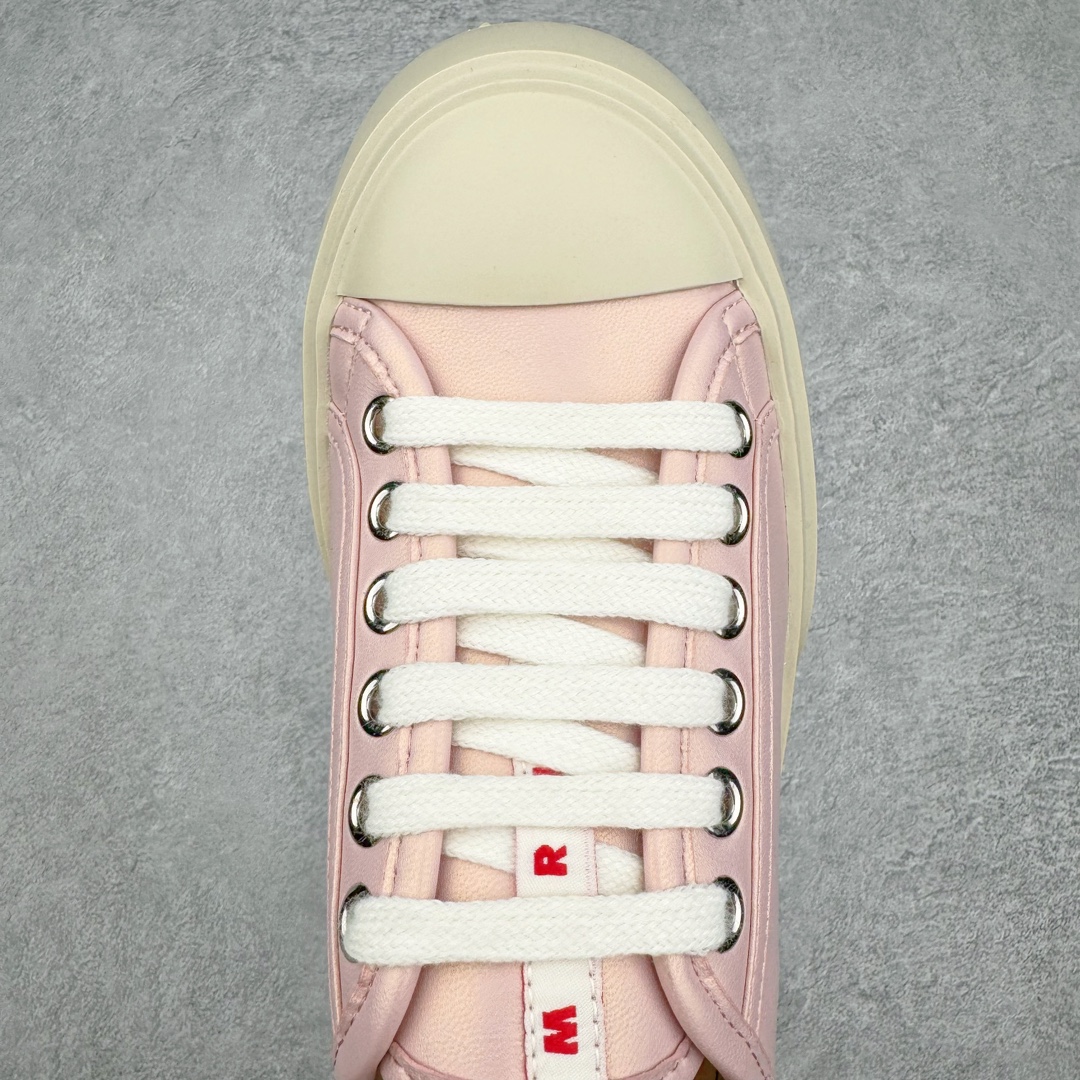 Sneaker in pelle Marchio italiano di lusso - Marni Pablo Mary Jane serie basso pan di spagna fondo spesso versatile Velcro_voghion.com