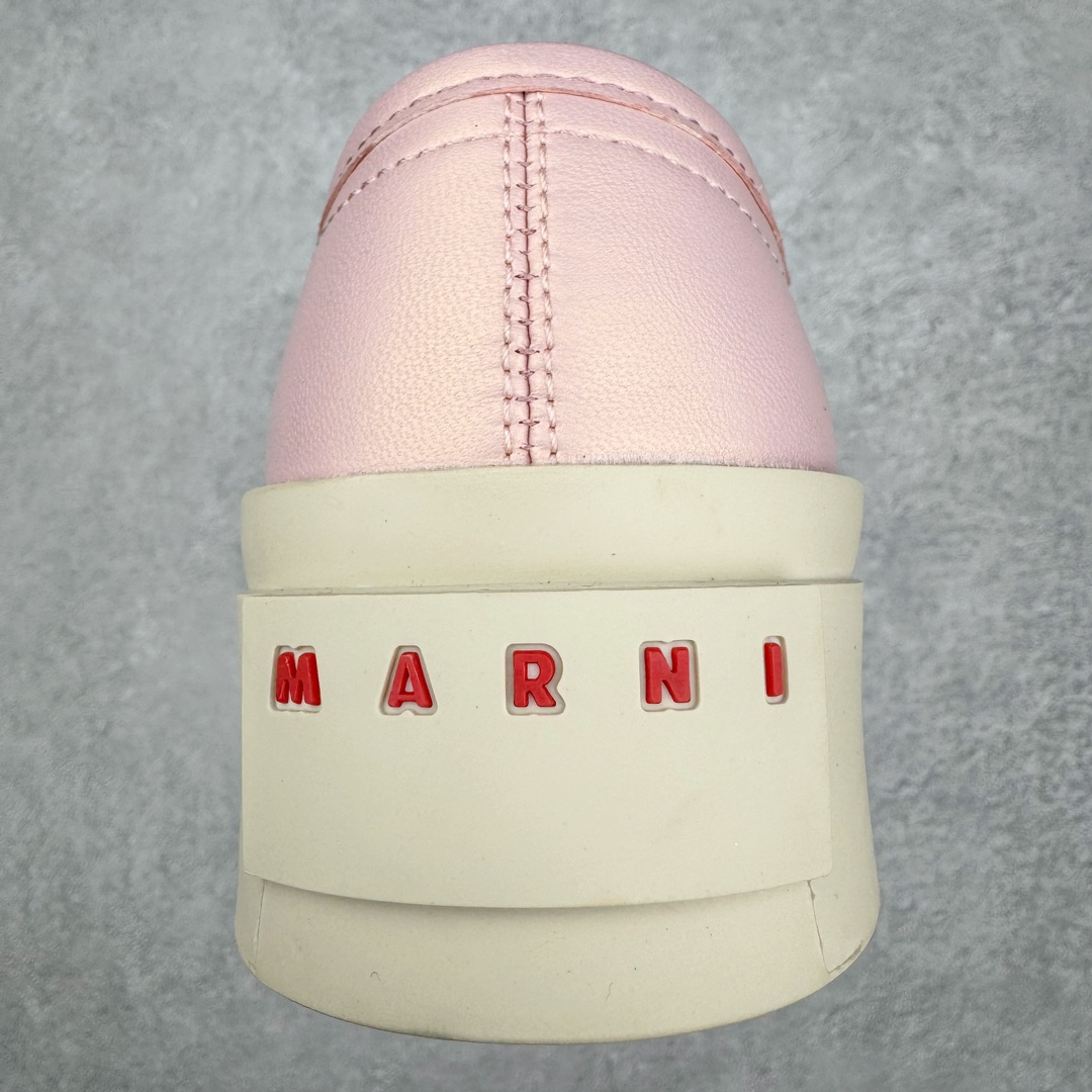 Sneaker in pelle Marchio italiano di lusso - Marni Pablo Mary Jane serie basso pan di spagna fondo spesso versatile Velcro_voghion.com