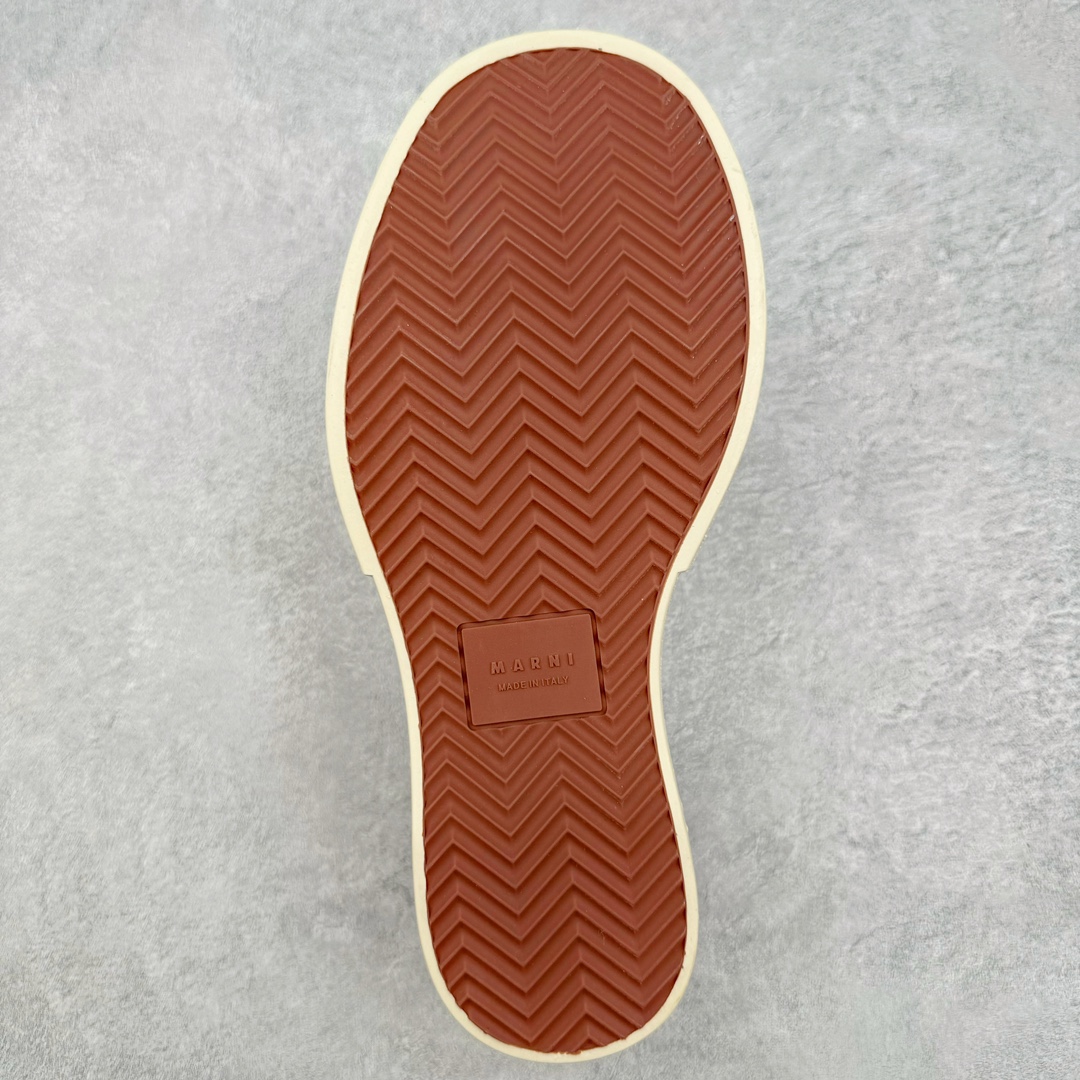 Sneaker in pelle Marchio italiano di lusso - Marni Pablo Mary Jane serie basso pan di spagna fondo spesso versatile Velcro_voghion.com