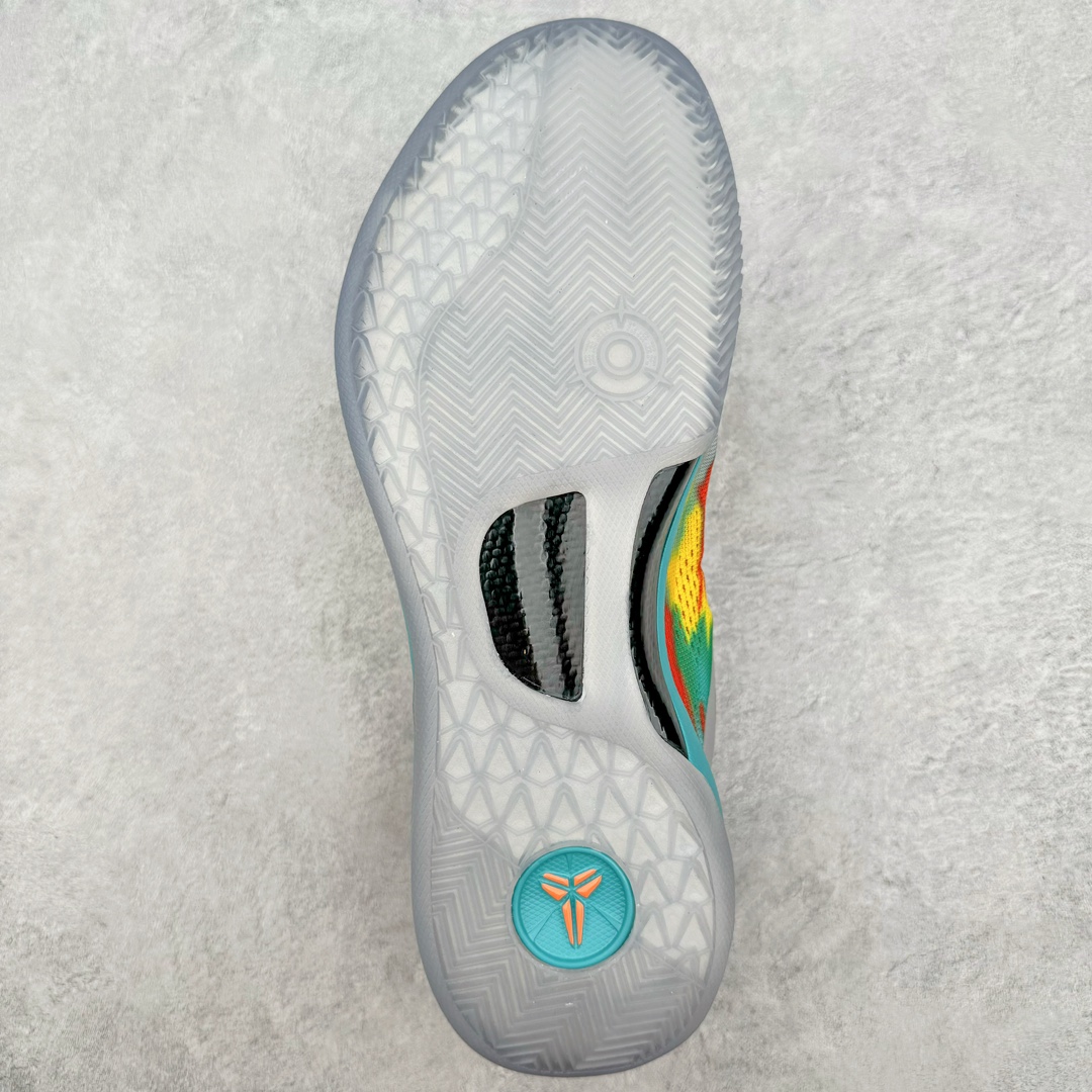 图片[9]-＃S2纯原 NK Zoom Kobe Ⅷ System 科比8代复刻实战运动低帮文化篮球鞋 威尼斯海滩 FQ3548-001 React科技鞋垫加持 实战配置直接拉满 原楦纸板开发 鞋身流线型、后跟塑形 区分土肥圆 原厂针织鞋面一针一线匹配原版 全身鞋材卡料色独家定制 唯一万针立体刺绣SWOOSH 真实底模最大48.5 实战利器 专供海外市场 尺码：40 40.5 41 42 42.5 43 44 44.5 45 46 47.5 48.5 （脚宽、脚胖 建议买大半码）-选品中心