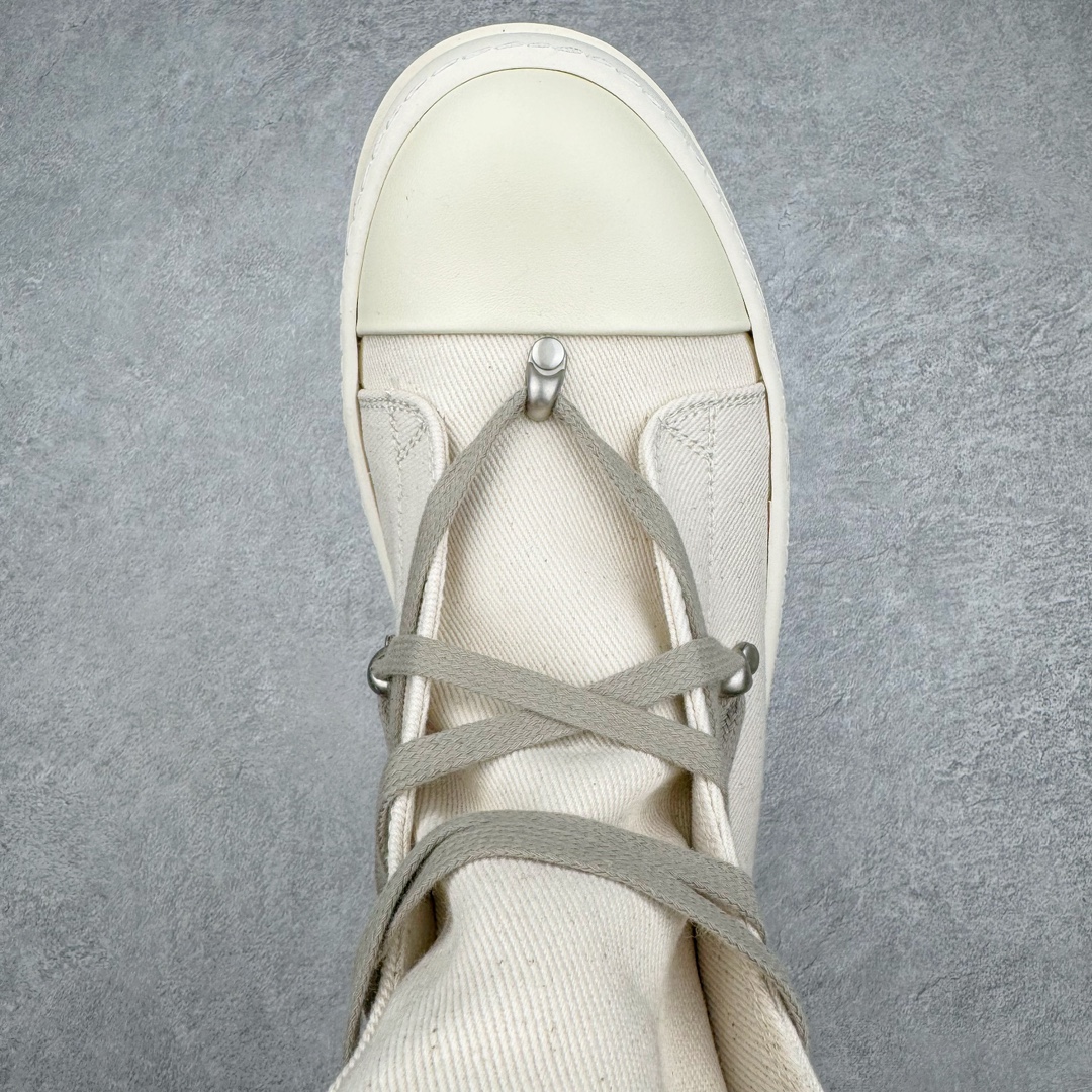 图片[4]-＃DG纯原 Rick Owens RO瑞克欧文斯经典西瓜头高帮交织绑带款 高端零售专供品质 鞋面采用牛仔布材质 针车间距都是极致还原 超长鞋带 经典六芒星系带装饰 诠释创意加潮流 尺码：39 40 41 42 43 44 45 46 注意是正常尺码-选品中心