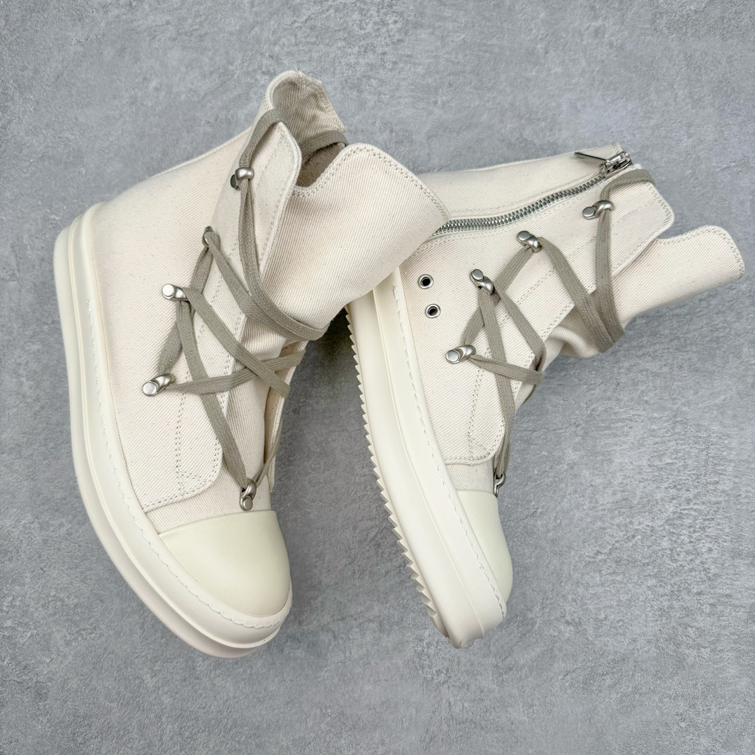 图片[3]-＃DG纯原 Rick Owens RO瑞克欧文斯经典西瓜头高帮交织绑带款 高端零售专供品质 鞋面采用牛仔布材质 针车间距都是极致还原 超长鞋带 经典六芒星系带装饰 诠释创意加潮流 尺码：39 40 41 42 43 44 45 46 注意是正常尺码-选品中心