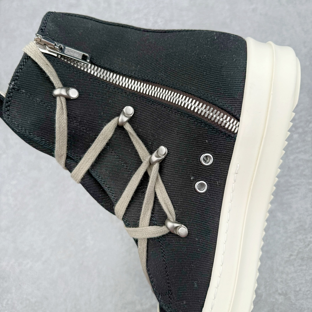 图片[7]-＃DG纯原 Rick Owens RO瑞克欧文斯经典西瓜头高帮交织绑带款 高端零售专供品质 鞋面采用牛仔布材质 针车间距都是极致还原 超长鞋带 经典六芒星系带装饰 诠释创意加潮流 尺码：39 40 41 42 43 44 45 46 注意是正常尺码-选品中心