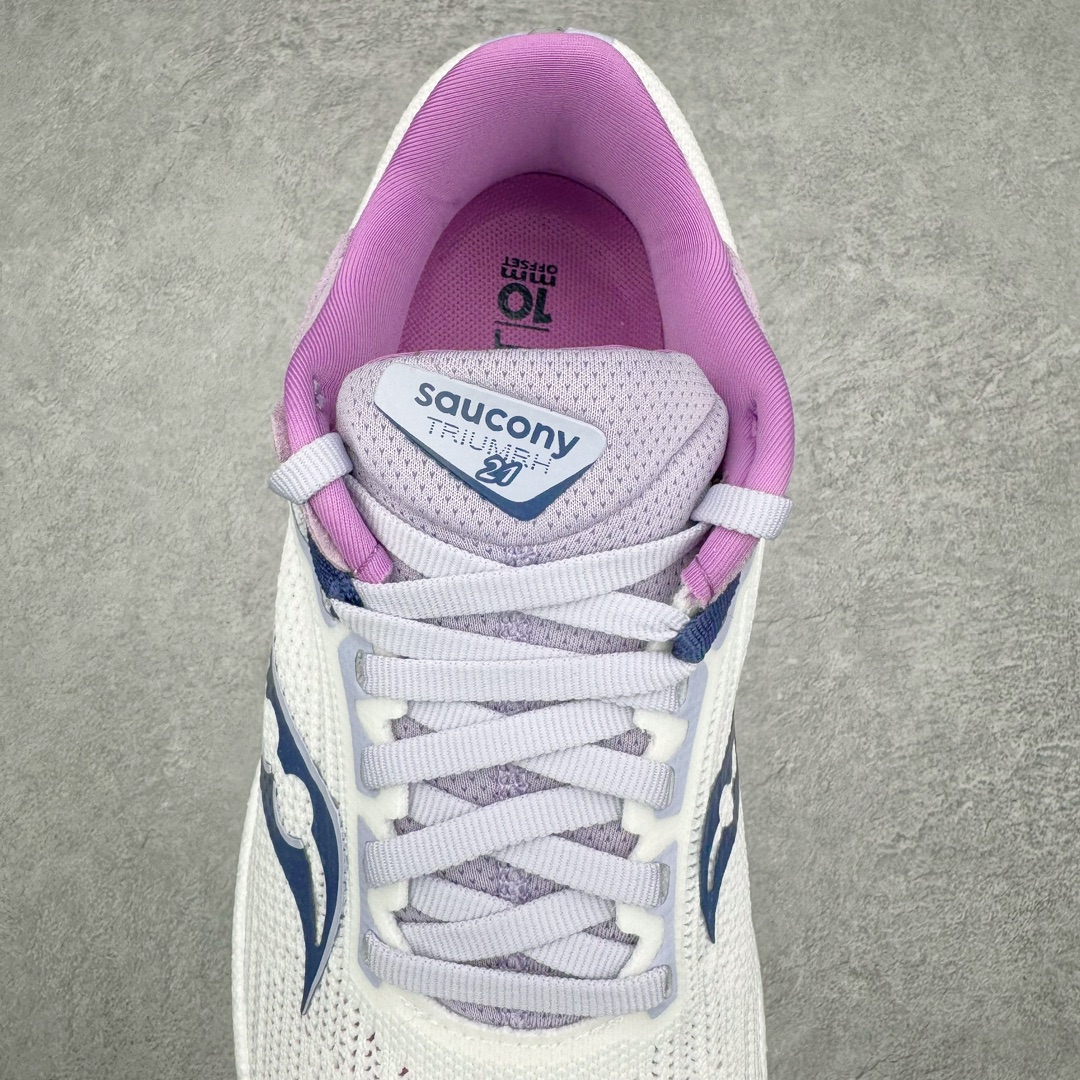 图片[5]-零售💰290 ＃SG纯原 Saucony Triumph 21 索康尼胜利21代旗舰级缓震型跑鞋 性能相比前几代再升级：鞋面采用全新升级的工学网设计 贴合脚部更透气 中底部分使用最新的PWRRUN+材质 搭配PWRRUN+鞋垫使中底的大幅加厚 10mm坡差进一步提供缓震、回弹性能 内底则采用了FORMFIT动态适应系统 动态契合脚型 提升包裹性和舒适性 提供更卓越的动态回馈体验 XT-900橡胶大底 可提供良好的抓地力和较强抗磨性能 SIZE：35.5 36 36.5 37.5 38 38.5 39 40 40.5 41 42 42.5 43 44 44.5 45 编码：by2936090-运动鞋