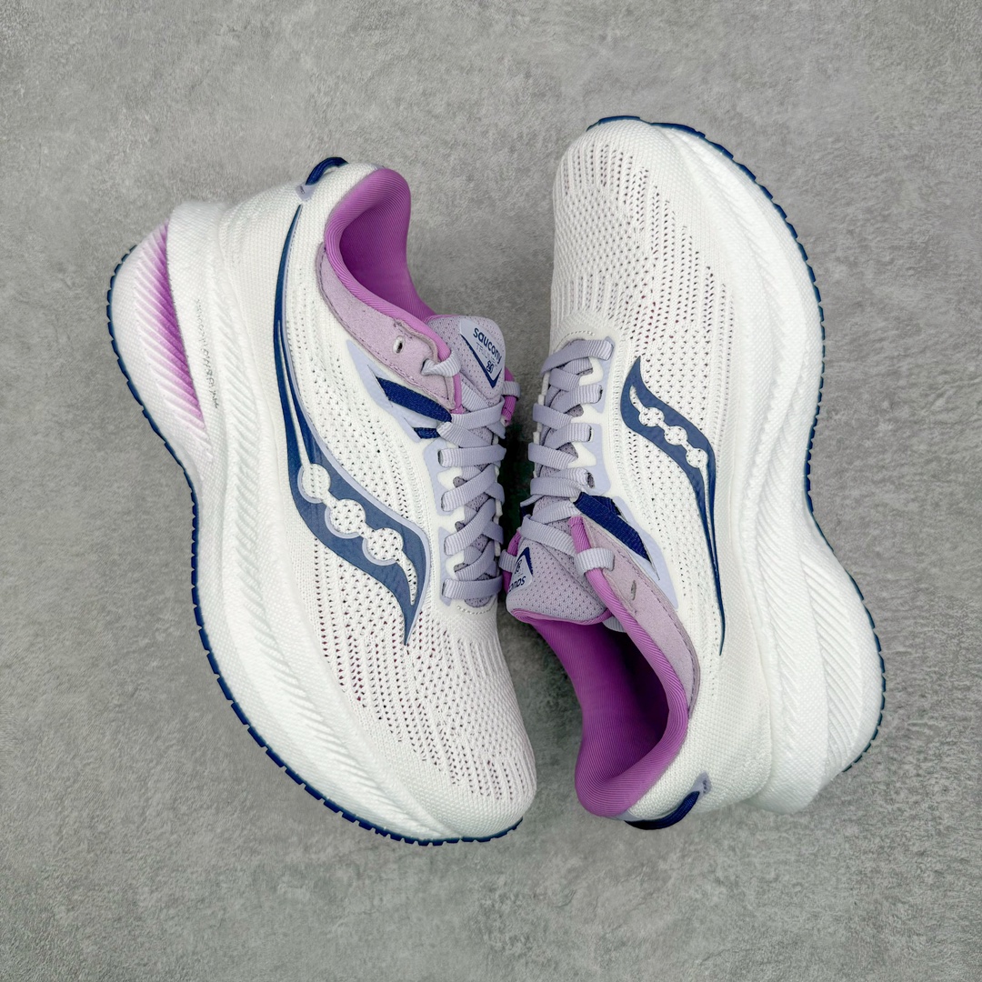 图片[3]-零售💰290 ＃SG纯原 Saucony Triumph 21 索康尼胜利21代旗舰级缓震型跑鞋 性能相比前几代再升级：鞋面采用全新升级的工学网设计 贴合脚部更透气 中底部分使用最新的PWRRUN+材质 搭配PWRRUN+鞋垫使中底的大幅加厚 10mm坡差进一步提供缓震、回弹性能 内底则采用了FORMFIT动态适应系统 动态契合脚型 提升包裹性和舒适性 提供更卓越的动态回馈体验 XT-900橡胶大底 可提供良好的抓地力和较强抗磨性能 SIZE：35.5 36 36.5 37.5 38 38.5 39 40 40.5 41 42 42.5 43 44 44.5 45 编码：by2936090-运动鞋