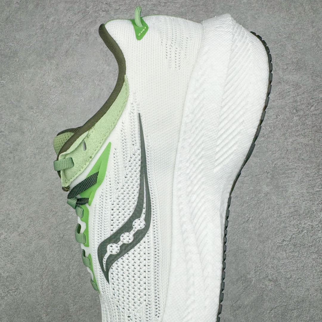 图片[7]-＃SG纯原 Saucony Triumph 21 索康尼胜利21代旗舰级缓震型跑鞋 性能相比前几代再升级：鞋面采用全新升级的工学网设计 贴合脚部更透气 中底部分使用最新的PWRRUN+材质 搭配PWRRUN+鞋垫使中底的大幅加厚 10mm坡差进一步提供缓震、回弹性能 内底则采用了FORMFIT动态适应系统 动态契合脚型 提升包裹性和舒适性 提供更卓越的动态回馈体验 XT-900橡胶大底 可提供良好的抓地力和较强抗磨性能 尺码：35.5 36 36.5 37.5 38 38.5 39 40 40.5 41 42 42.5 43 44 44.5 45-选品中心