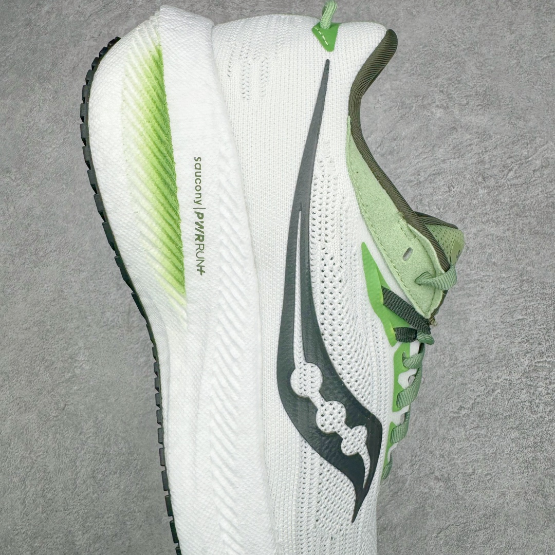 图片[6]-＃SG纯原 Saucony Triumph 21 索康尼胜利21代旗舰级缓震型跑鞋 性能相比前几代再升级：鞋面采用全新升级的工学网设计 贴合脚部更透气 中底部分使用最新的PWRRUN+材质 搭配PWRRUN+鞋垫使中底的大幅加厚 10mm坡差进一步提供缓震、回弹性能 内底则采用了FORMFIT动态适应系统 动态契合脚型 提升包裹性和舒适性 提供更卓越的动态回馈体验 XT-900橡胶大底 可提供良好的抓地力和较强抗磨性能 尺码：35.5 36 36.5 37.5 38 38.5 39 40 40.5 41 42 42.5 43 44 44.5 45-选品中心