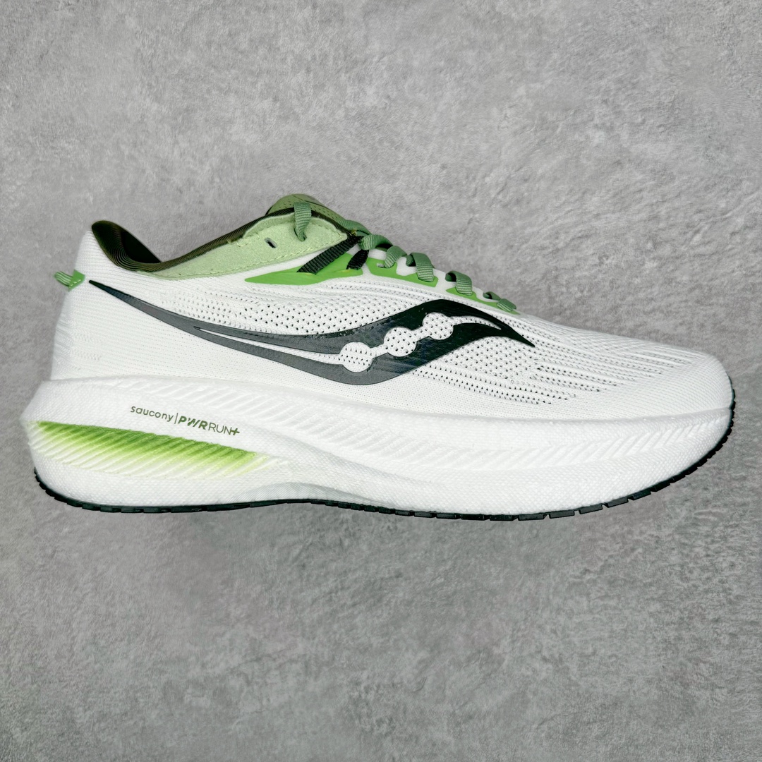 ＃SG纯原 Saucony Triumph 21 索康尼胜利21代旗舰级缓震型跑鞋 性能相比前几代再升级：鞋面采用全新升级的工学网设计 贴合脚部更透气 中底部分使用最新的PWRRUN+材质 搭配PWRRUN+鞋垫使中底的大幅加厚 10mm坡差进一步提供缓震、回弹性能 内底则采用了FORMFIT动态适应系统 动态契合脚型 提升包裹性和舒适性 提供更卓越的动态回馈体验 XT-900橡胶大底 可提供良好的抓地力和较强抗磨性能 尺码：35.5 36 36.5 37.5 38 38.5 39 40 40.5 41 42 42.5 43 44 44.5 45-选品中心