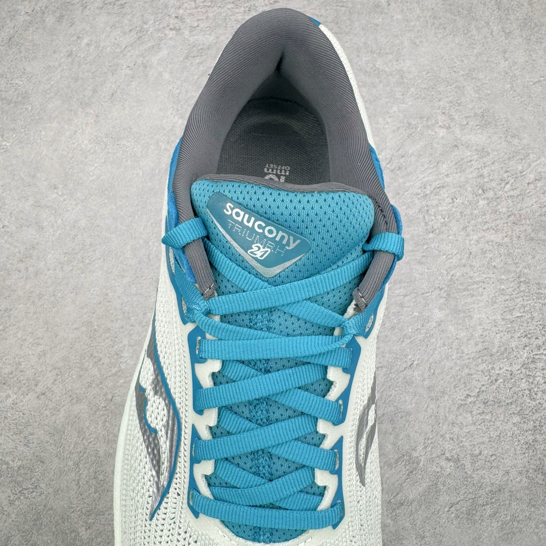 图片[5]-零售💰290 ＃SG纯原 Saucony Triumph 21 索康尼胜利21代旗舰级缓震型跑鞋 性能相比前几代再升级：鞋面采用全新升级的工学网设计 贴合脚部更透气 中底部分使用最新的PWRRUN+材质 搭配PWRRUN+鞋垫使中底的大幅加厚 10mm坡差进一步提供缓震、回弹性能 内底则采用了FORMFIT动态适应系统 动态契合脚型 提升包裹性和舒适性 提供更卓越的动态回馈体验 XT-900橡胶大底 可提供良好的抓地力和较强抗磨性能 SIZE：35.5 36 36.5 37.5 38 38.5 39 40 40.5 41 42 42.5 43 44 44.5 45 编码：by2936090-运动鞋