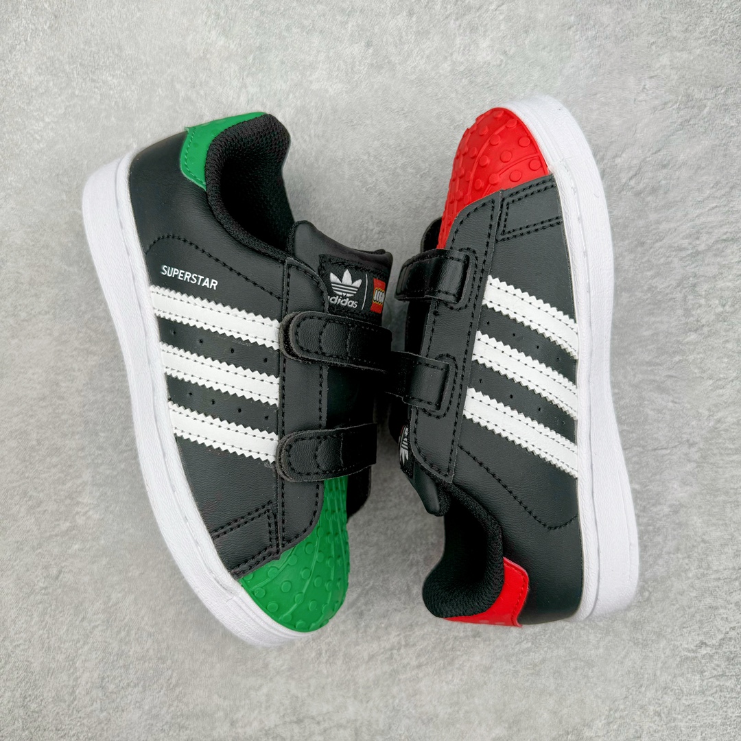 图片[3]-Adidas Superstar Foundation CF 官网同步魔术扣 贝壳头童鞋 萌娃必备 亲子套装首选金标贝壳头魔术贴童鞋 原装一体超软蓝底 脚感非凡 尺码：28 29 30 31 32 33 34 35-选品中心