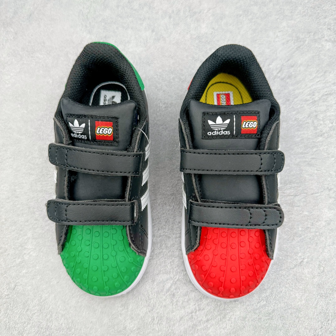 图片[2]-Adidas Superstar Foundation CF 官网同步魔术扣 贝壳头童鞋 萌娃必备 亲子套装首选金标贝壳头魔术贴童鞋 原装一体超软蓝底 脚感非凡 尺码：28 29 30 31 32 33 34 35-选品中心