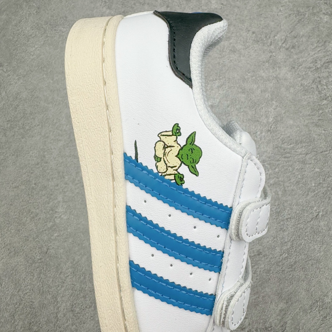 图片[6]-Adidas Superstar Foundation CF 官网同步魔术扣 贝壳头童鞋 萌娃必备 亲子套装首选金标贝壳头魔术贴童鞋 原装一体超软蓝底 脚感非凡 尺码：28 29 30 31 32 33 34 35-选品中心