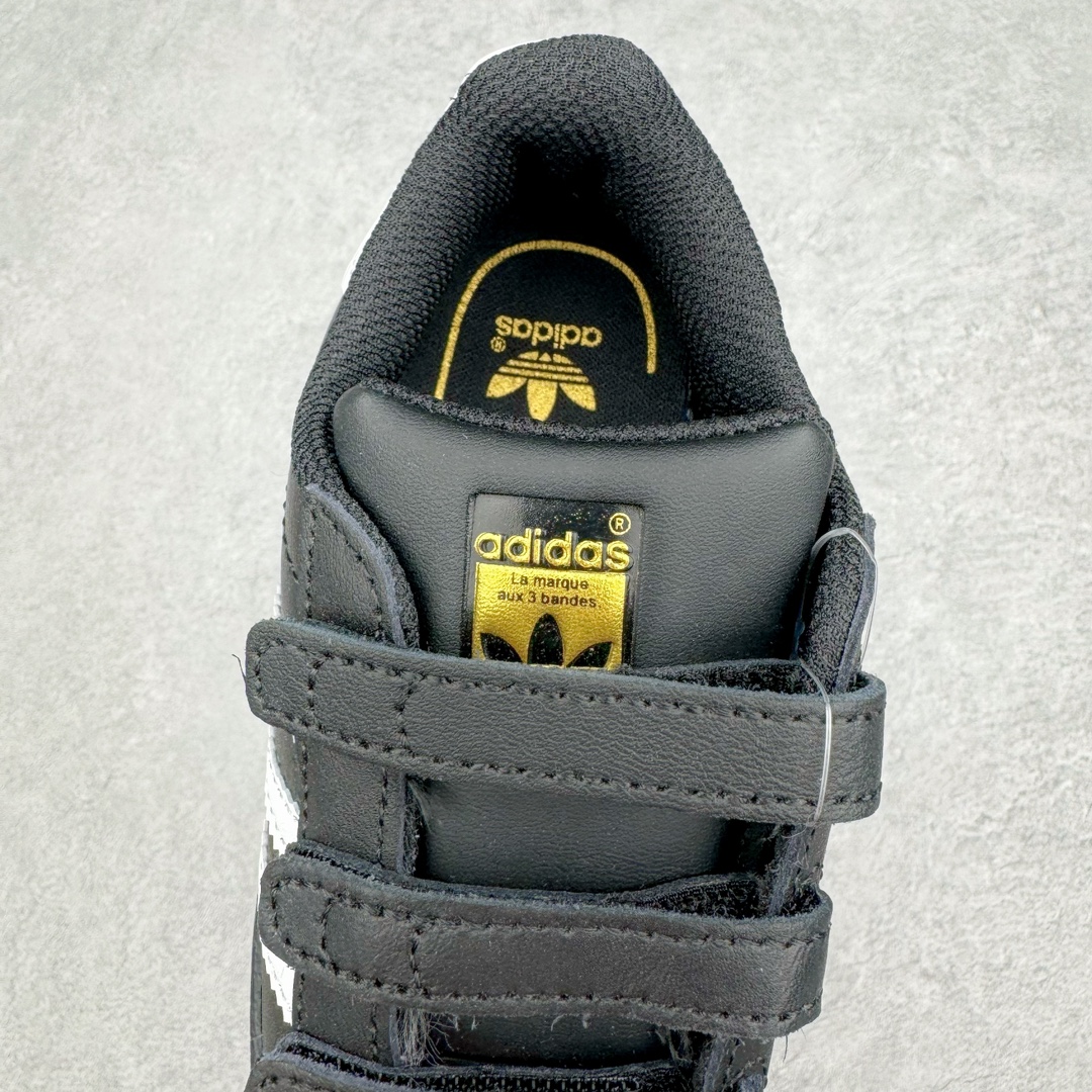 图片[5]-Adidas Superstar Foundation CF 官网同步魔术扣 贝壳头童鞋 萌娃必备 亲子套装首选金标贝壳头魔术贴童鞋 原装一体超软蓝底 脚感非凡 尺码：28 29 30 31 32 33 34 35-选品中心