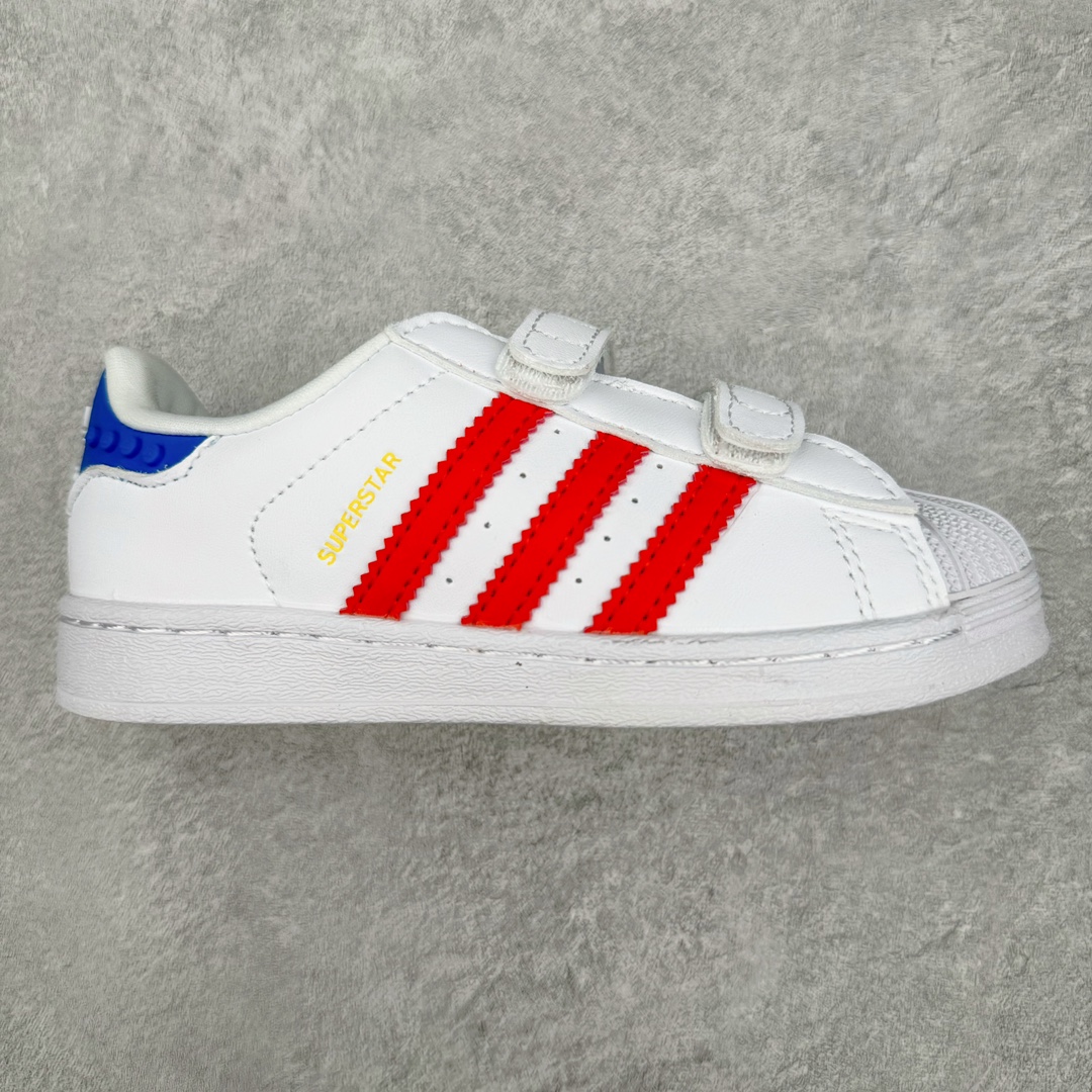 图片[2]-Adidas Superstar Foundation CF 官网同步魔术扣 贝壳头童鞋 萌娃必备 亲子套装首选金标贝壳头魔术贴童鞋 原装一体超软蓝底 脚感非凡 尺码：28 29 30 31 32 33 34 35-选品中心