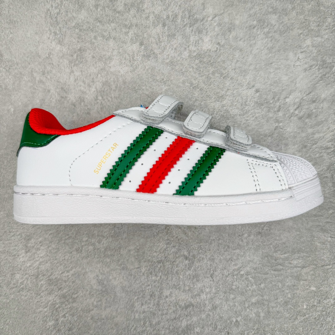 图片[4]-Adidas Superstar Foundation CF 官网同步魔术扣 贝壳头童鞋 萌娃必备 亲子套装首选金标贝壳头魔术贴童鞋 原装一体超软蓝底 脚感非凡 尺码：28 29 30 31 32 33 34 35-选品中心