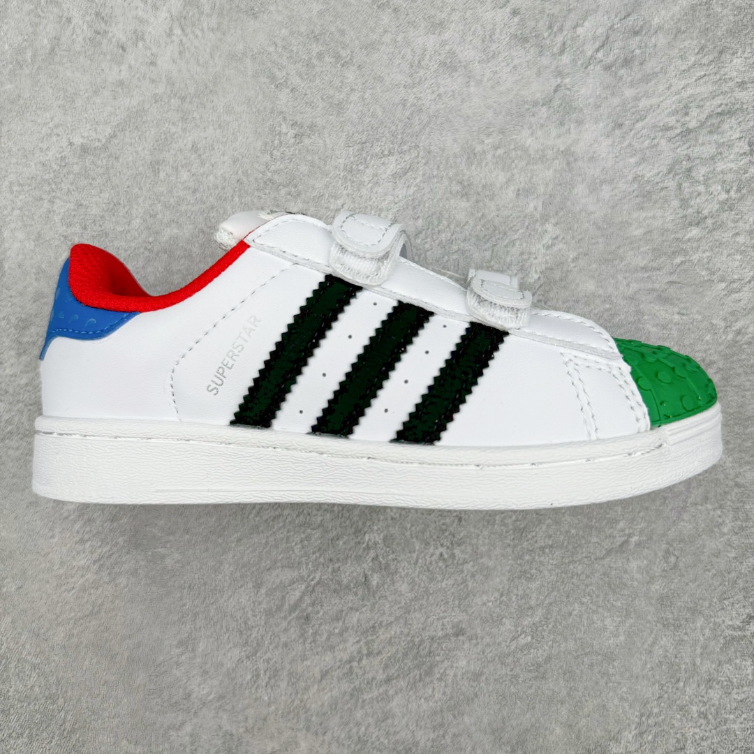 图片[5]-Adidas Superstar Foundation CF 官网同步魔术扣 贝壳头童鞋 萌娃必备 亲子套装首选金标贝壳头魔术贴童鞋 原装一体超软蓝底 脚感非凡 尺码：28 29 30 31 32 33 34 35-选品中心