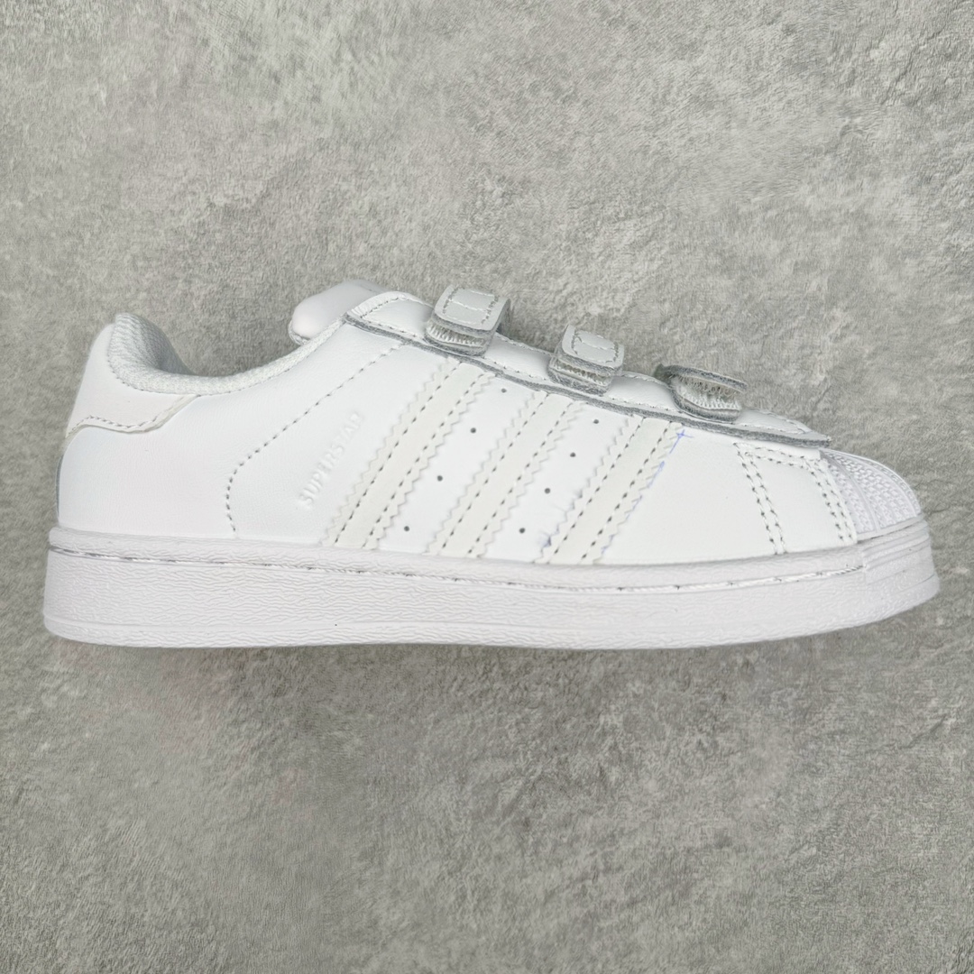 图片[2]-Adidas Superstar Foundation CF 官网同步魔术扣 贝壳头童鞋 萌娃必备 亲子套装首选金标贝壳头魔术贴童鞋 原装一体超软蓝底 脚感非凡 尺码：28 29 30 31 32 33 34 35-选品中心