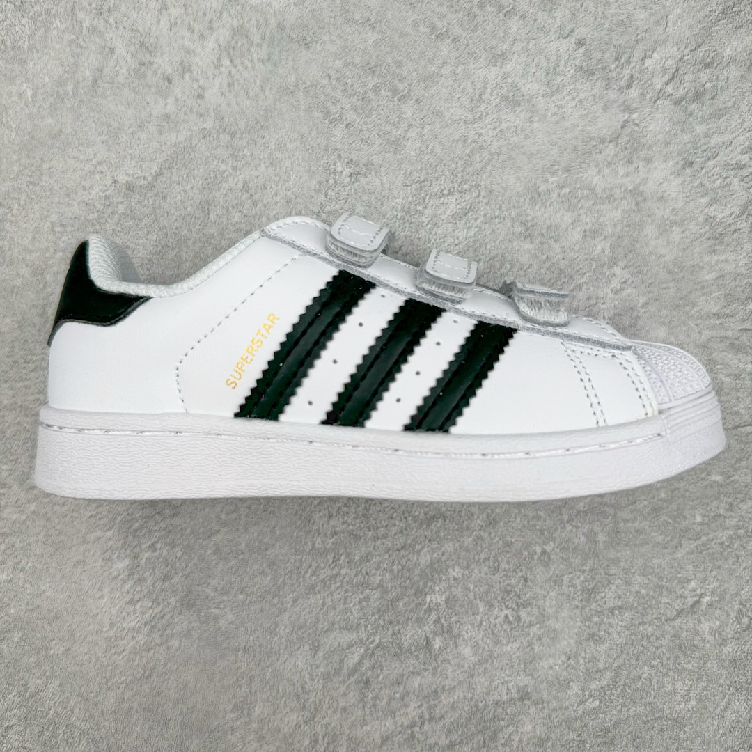 图片[4]-Adidas Superstar Foundation CF 官网同步魔术扣 贝壳头童鞋 萌娃必备 亲子套装首选金标贝壳头魔术贴童鞋 原装一体超软蓝底 脚感非凡 尺码：28 29 30 31 32 33 34 35-选品中心