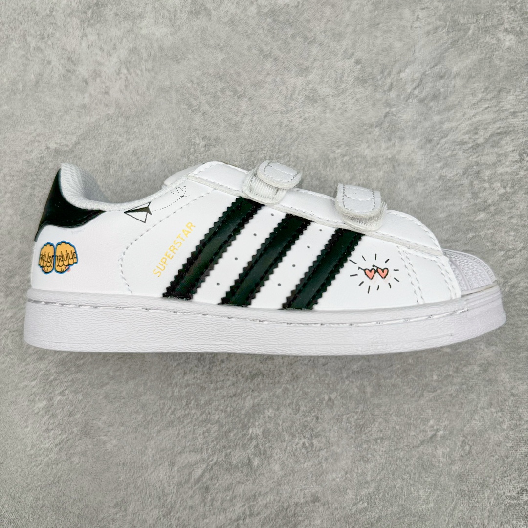 图片[7]-Adidas Superstar Foundation CF 官网同步魔术扣 贝壳头童鞋 萌娃必备 亲子套装首选金标贝壳头魔术贴童鞋 原装一体超软蓝底 脚感非凡 尺码：28 29 30 31 32 33 34 35-选品中心