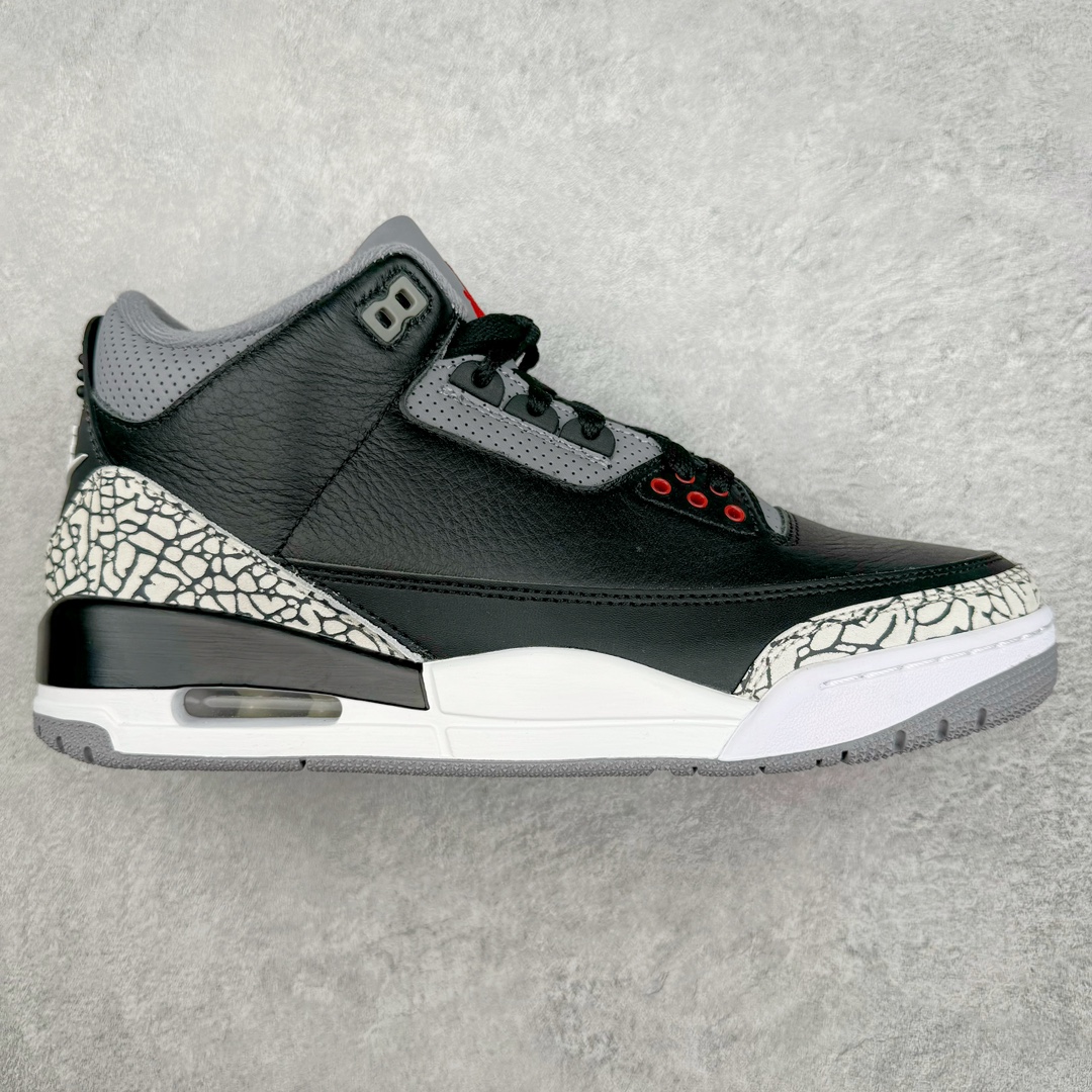 福利特价
＃纯原  Air Jordan AJ3 Retro 黑水泥 -001 原楦原纸板开发 确保原汁