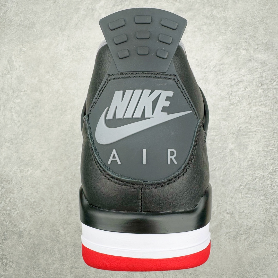 图片[8]-＃GX Air Jordan AJ4 \\\”Bred Reimagined\\\” 黑红2024 FV5029-006 全新批次 圈内最强四代 独家外贸特供尺码含 45.5 49.5 50.5 耗时半年巨作 全套原纸板楦头开发 原厂特供皮料加持 确保原汁原味 完美呈现四代版型 一比一鞋头弧度高度鞋身弧度 数据细节工艺流程均保持原鞋一致 原厂TPU网格鞋带扣 正确内里网布 菱角分明不变形无多余毛边 柔软性质感一致于原鞋 市场唯一原厂鞋扣模具 背面可见隐藏注塑口 原厂织唛标 原厂飞人电绣工艺 尾指中部跳三针 独家绑鞋带手法 印刷中底布 四线拉帮 米色美纹纸贴合固定 进口港宝加持 后跟自然饱满 全鞋荧光划线卡点 追求极致完美 每一双都是工艺品 多重QC质检 超越公司货的品控标准 实实在在的免检产品 尺码：40 40.5 41 42 42.5 43 44 44.5 45 45.5 46 47.5 48.5 49.5 50.5-选品中心