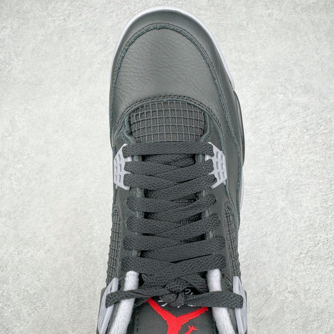 图片[4]-＃GX Air Jordan AJ4 \\\”Bred Reimagined\\\” 黑红2024 FV5029-006 全新批次 圈内最强四代 独家外贸特供尺码含 45.5 49.5 50.5 耗时半年巨作 全套原纸板楦头开发 原厂特供皮料加持 确保原汁原味 完美呈现四代版型 一比一鞋头弧度高度鞋身弧度 数据细节工艺流程均保持原鞋一致 原厂TPU网格鞋带扣 正确内里网布 菱角分明不变形无多余毛边 柔软性质感一致于原鞋 市场唯一原厂鞋扣模具 背面可见隐藏注塑口 原厂织唛标 原厂飞人电绣工艺 尾指中部跳三针 独家绑鞋带手法 印刷中底布 四线拉帮 米色美纹纸贴合固定 进口港宝加持 后跟自然饱满 全鞋荧光划线卡点 追求极致完美 每一双都是工艺品 多重QC质检 超越公司货的品控标准 实实在在的免检产品 尺码：40 40.5 41 42 42.5 43 44 44.5 45 45.5 46 47.5 48.5 49.5 50.5-选品中心