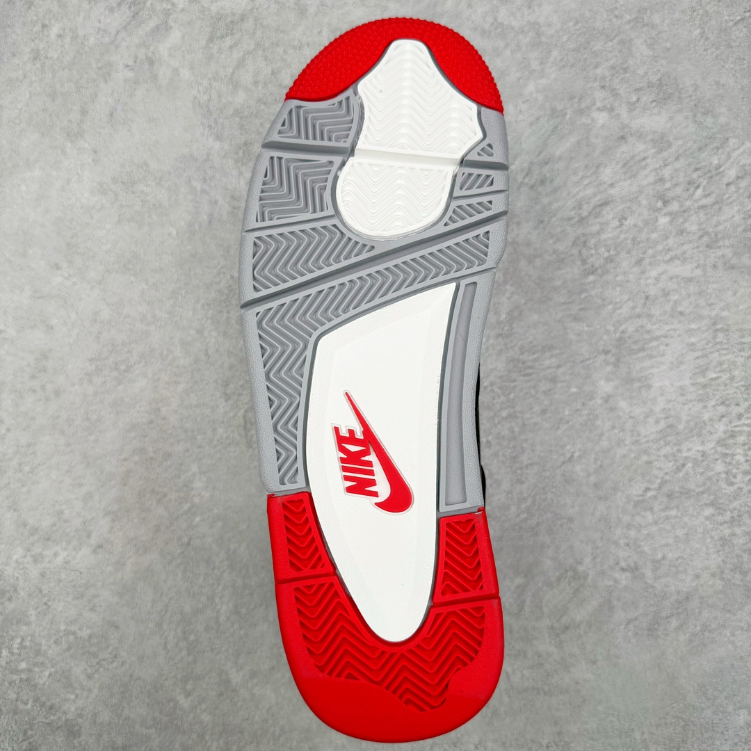 图片[9]-＃GX Air Jordan AJ4 \\\”Bred Reimagined\\\” 黑红2024 FV5029-006 全新批次 圈内最强四代 独家外贸特供尺码含 45.5 49.5 50.5 耗时半年巨作 全套原纸板楦头开发 原厂特供皮料加持 确保原汁原味 完美呈现四代版型 一比一鞋头弧度高度鞋身弧度 数据细节工艺流程均保持原鞋一致 原厂TPU网格鞋带扣 正确内里网布 菱角分明不变形无多余毛边 柔软性质感一致于原鞋 市场唯一原厂鞋扣模具 背面可见隐藏注塑口 原厂织唛标 原厂飞人电绣工艺 尾指中部跳三针 独家绑鞋带手法 印刷中底布 四线拉帮 米色美纹纸贴合固定 进口港宝加持 后跟自然饱满 全鞋荧光划线卡点 追求极致完美 每一双都是工艺品 多重QC质检 超越公司货的品控标准 实实在在的免检产品 尺码：40 40.5 41 42 42.5 43 44 44.5 45 45.5 46 47.5 48.5 49.5 50.5-选品中心