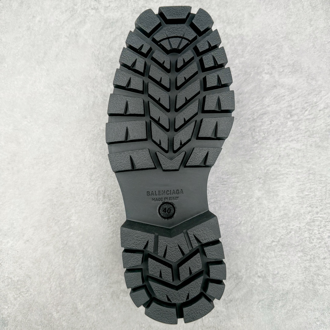 图片[9]-＃GD广顶 Balenciaga Trooper 巴黎世家时尚系带牛皮厚底德比鞋 象征着时尚的前沿 款式典雅而时尚 突显法式高雅气息 众多国内外一线潮流明星上脚加持 舒适鞋面 具有很好的延展性和透气性 外观设计鞋身运用简洁的黑色进行搭配 上脚颜值高 鞋跟耐磨性强 不易打滑 尺码：39-45（偏大一码）-选品中心