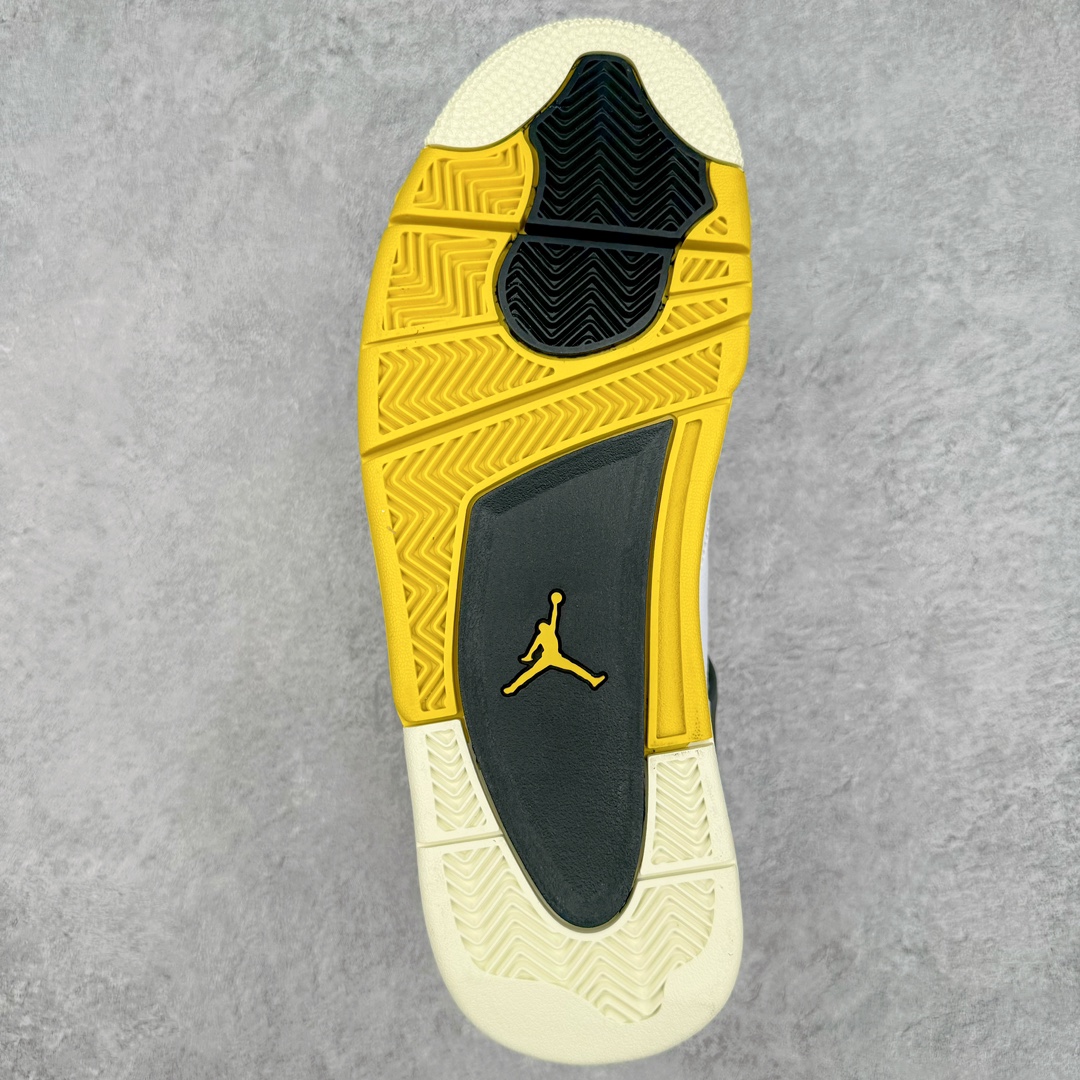 图片[9]-零售💰420 ＃PK纯原 Air Jordan AJ4 \”Vivid Sulfur\” 白橙 AQ9129-101 全套原纸板楦头开发 原厂特供皮料加持 确保原汁原味 完美呈现四代版型 一比一鞋头弧度高度鞋身弧度 数据细节工艺流程均保持原鞋一致 原厂TPU网格鞋带扣 正确内里网布 菱角分明不变形无多余毛边 柔软性质感一致于原鞋 原厂织唛标 原厂飞人电绣工艺 尾指中部跳三针 独家绑鞋带手法 印刷中底布 四线拉帮 米色美纹纸贴合固定 进口港宝加持 后跟自然饱满 全鞋荧光划线卡点 追求极致完美 每一双都是工艺品 多重QC质检 超越公司货的品控标准 实实在在的免检产品 尺码：40 40.5 41 42 42.5 43 44 44.5 45 46 47.5 编码：by4936020-运动鞋