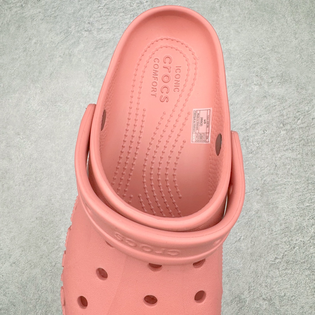 图片[5]-零售💰170 ＃DG莞产 Crocs Baya Platform Clog 卡骆驰贝雅云彩休闲沙滩洞洞鞋拖鞋凉鞋鞋 透明防水袋包装 注意配件需单独购买 超轻Croslite专利材料打造 鞋面更加耐用易清洗 该鞋款轻盈舒适 2002年 经典克骆格诞生 秉承外形简单 穿着舒适的初衷 不断为消费者带来舒适的穿着体验 穿出“趣”味 鞋面洞洞可搭彰显个性的智必星 一鞋两穿 可调节式后跟带增添鞋身的稳固性能 放前面变成愜意舒适的凉拖 放后面行走跑跳更加稳妥 Croslite ™材料 封闭式细胞树脂 能够在体温作用下自动变形以适应脚部形状 涉水性优秀的同时易于清洁 抓地力强 不易打滑 Crocs的核心理念：轻便 灵活 全方位的舒适感 同步官方尺码：M4（36-37） M5（37-38）M6（38-39）M7（39-40） 编码：by1936070-运动鞋