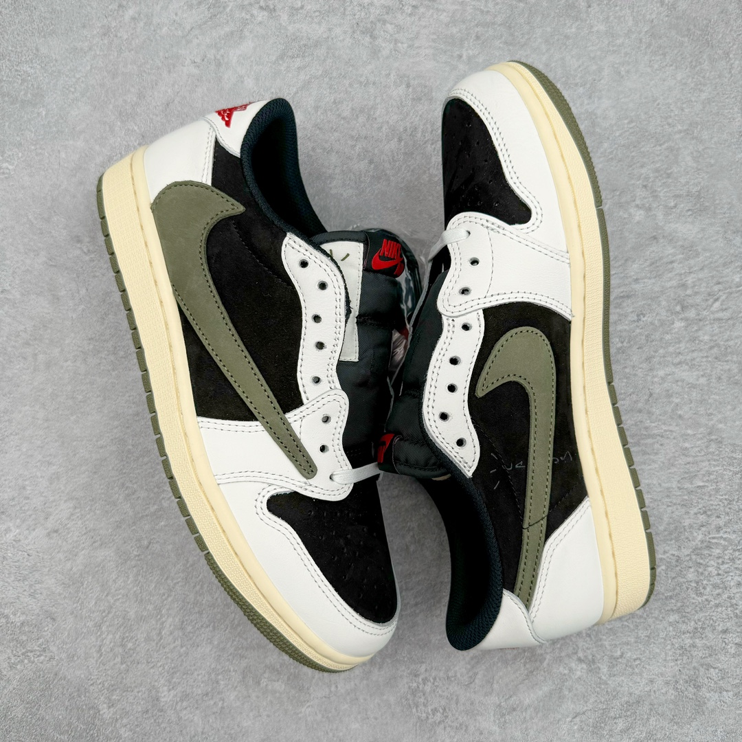 图片[3]-零售💰540 ＃Ljr特供 Travis Scott x Air Jordan AJ1 Low OG SP TS联名倒钩5.0低帮 白黑橄榄绿 DZ4137-106 全新改良批次 圈内最强倒钩系列 恪守真诚 承诺混一赔十 高端零售裸鞋圈特供批次 产品品控稳定性领先行业 良心定价不杀猪 SZ原厂全套原楦原纸板冲刀磨具开发 原厂皮料加持 原厂港宝加持定型后跟R度完美 同源原厂电绣 鬼脸飞翼针数密度立体效果一致 百分百一致原鞋 原厂拉帮工艺 针距密度一致 后跟弧度收口自然不对折 极致一眼正品既视感 进口玻璃冲刀皮料裁剪零毛边 全鞋电脑针车工艺 品控清洁度最高QC检验标准 免检产品 原厂订购鞋盒、鞋标、防尘纸、鞋撑、鞋带 追求极致的原厂味道 SIZE：36 36.5 37.5 38 38.5 39 40 40.5 41 42 42.5 43 44 44.5 45 45.5 46 47.5 48.5 编码：by5936040-运动鞋