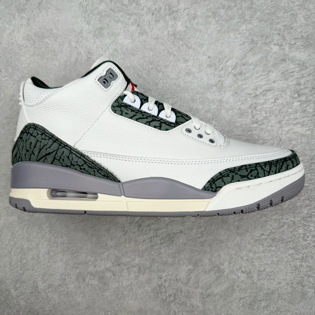 零售💰470 ＃纯原 Air Jordan AJ3 白灰 CT8532-106 原楦原纸板开发 确保原汁原味 原厂皮料质感色泽绝无偏差 完美中底拉帮 原厂中底钢印  原档案大底 如假白送 大底纹路 气垫通透度PU的回弹性均百分百还原 原厂电绣鞋舌飞人刺绣针数立体讲究精细欢迎对比正品原鞋 SIZE：40 40.5 41 42 42.5 43 44 44.5 45 46 47.5 编码：Xby4936070-运动鞋