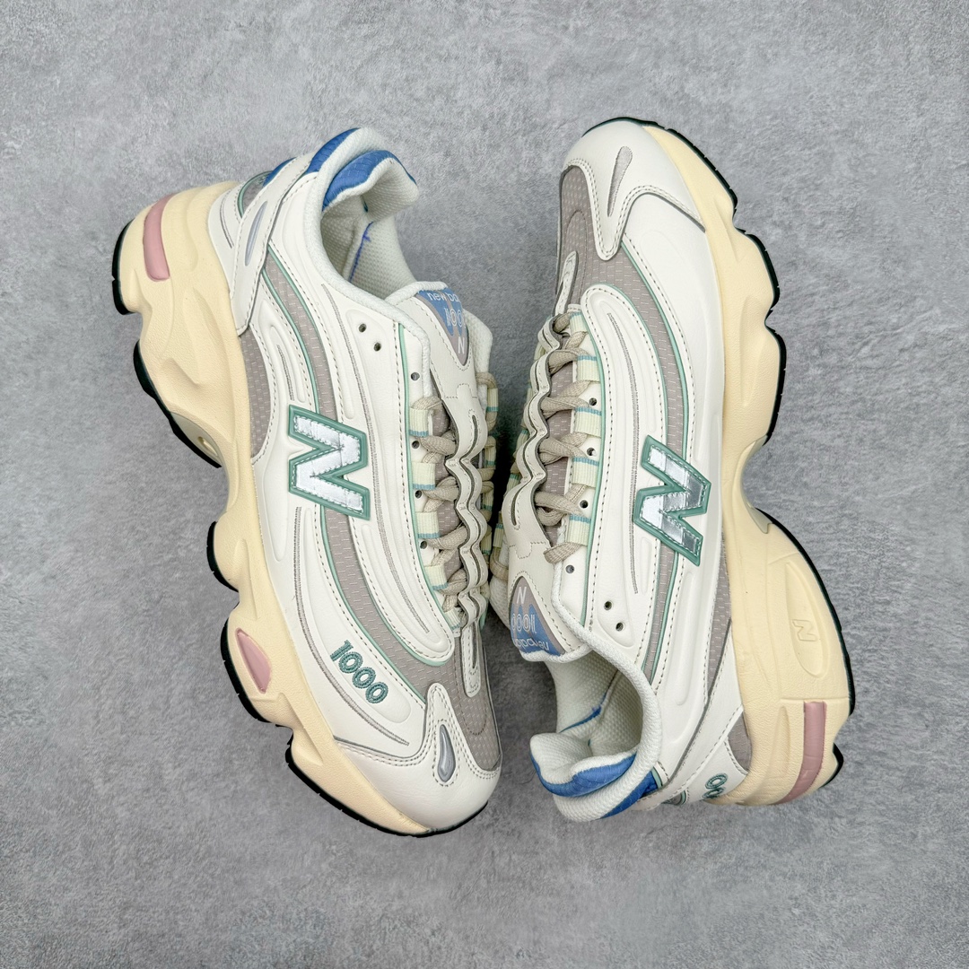 图片[3]-零售💰270 NB新百伦New Balance M1000 系列低帮复古老爹风休闲运动慢跑鞋 据悉，New Balance的复古鞋型M1000系列将在2024年正式回归。而自家美产创意总监Teddy Santis的AIMÉ LEON DORE也将率先推出联名1000撑撑场子，鞋款预计将在今年正式发布。New Balance1000系列作为NB最高端的鞋型，诞生于1999年，一度成为当年的热门鞋型，神似Nike Air Max95，现在看来也是一双符合潮流趋势的复古老爹鞋型。此番Teddy Santis亲自操刀，将丰富的配色和升级材质于复古的1000鞋型结合，鞋身采用米色、绿色和粉色的搭配。\”N\”字Logo也以全新的设计呈现，以1000标志性的网布和皮革材质打造，带来全新的视觉体验。后续ALD和New Balance1000的联名还将推出纯白配色，具体颜值还要等更多实物图的释出。AIMÉ LEON DORE和New Balance的多次联名一直有着超高的人气，无论是550还是1906R都有着不低的溢价，预计此番颜值不错的全新1000也会有着较高的人气。尺码：36 37 37.5 38 38.5 39.5 40 40.5 41.5 42 42.5 43 44 44.5 45 编码：Cby2936070-运动鞋